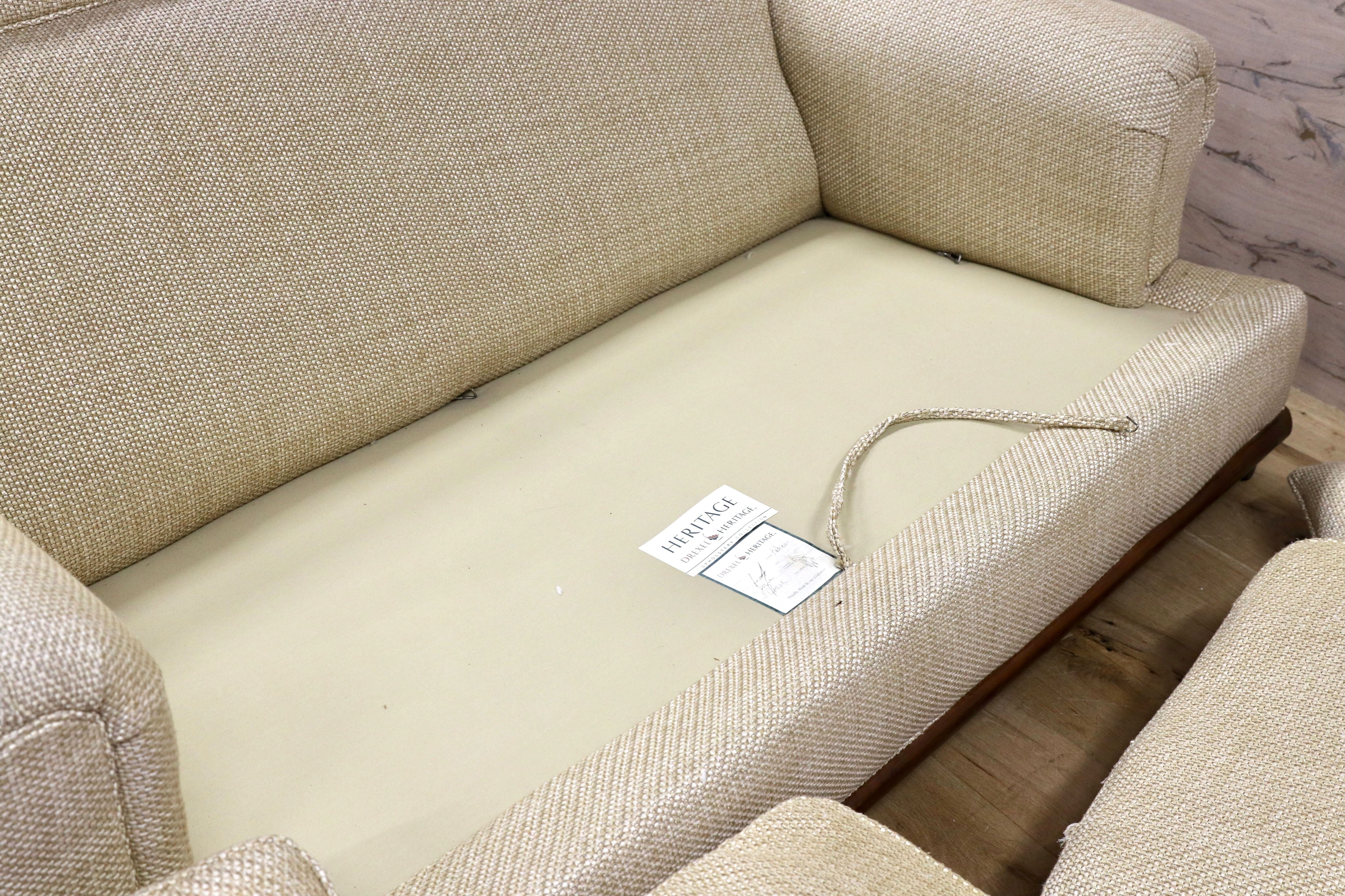 GMGK391○DREXEL HERITAGE / ドレクセルヘリテイジ 3人掛けソファ トリプルソファ USA 最高峰 約130万 クラシック ヴィンテージ 稀少