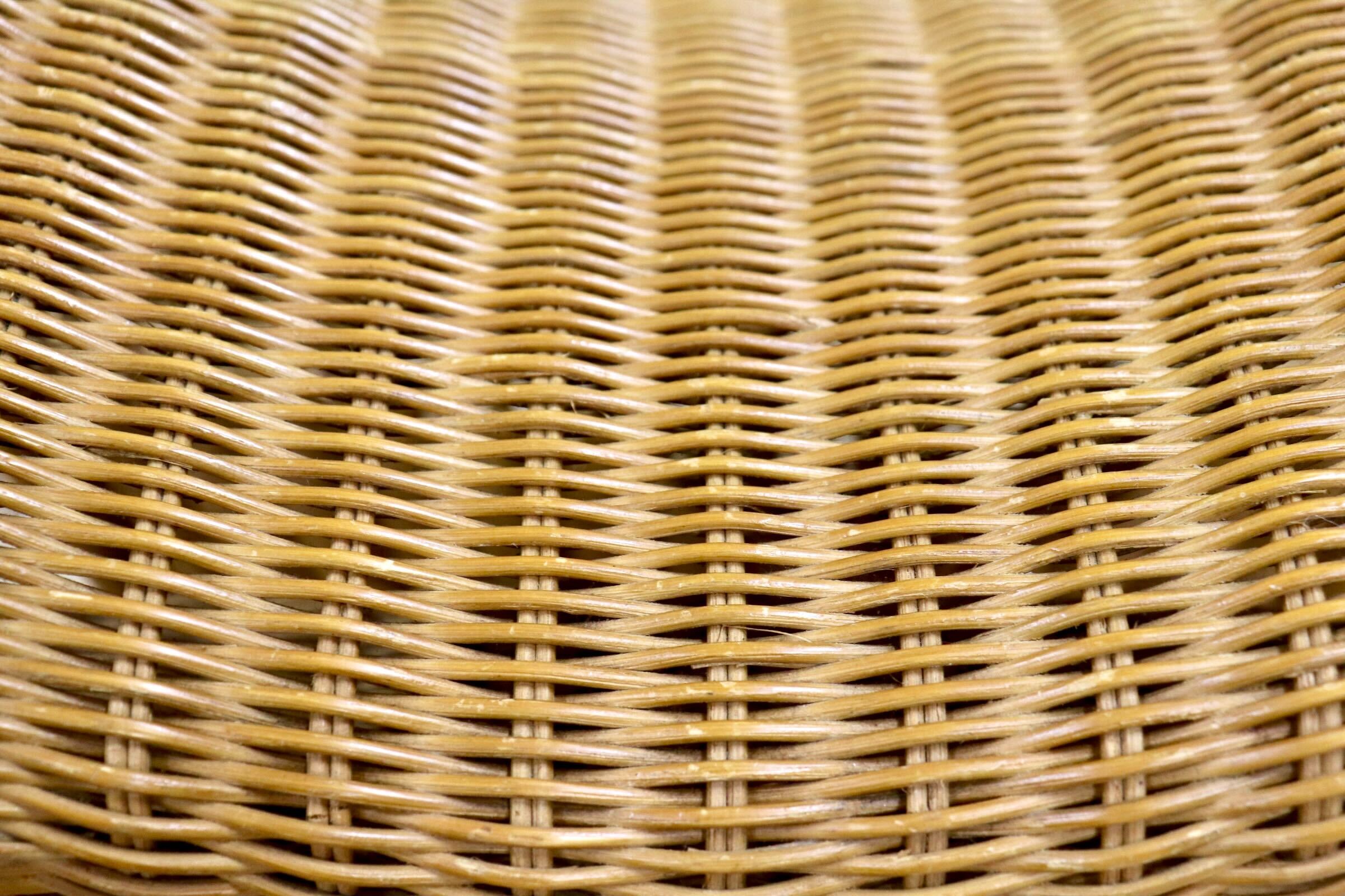 GMIK564A○IDEE / イデー SHROOM WICKER シュルーム ウィッカー ラタンスツール 籐 オットマン サイドチェア 定価約4万