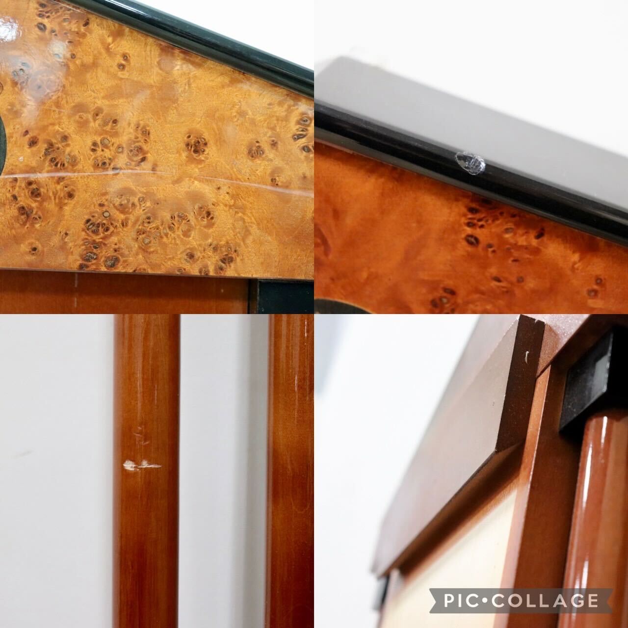 GMGN163B○イタリア製 最高級 鏡 ウォールミラー 姿見 壁掛け式 バーズアイメープル 象嵌細工 クラシック エレガント アンティーク 展示品