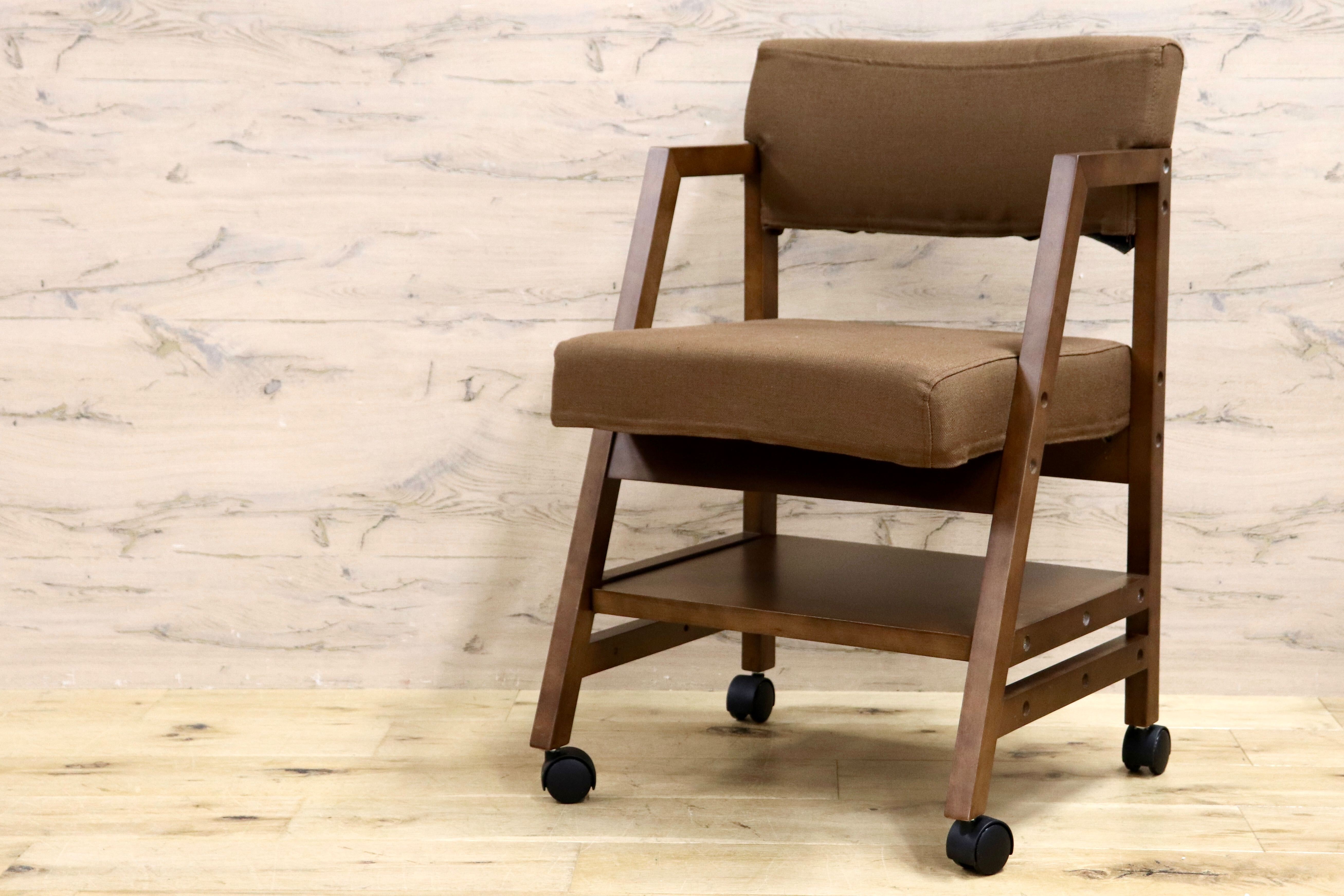 GMHH272B○MARGINAL / マージナル キッズチェア ファブリック 子供椅子 勉強椅子 ブラウン 北欧スタイル 未使用品