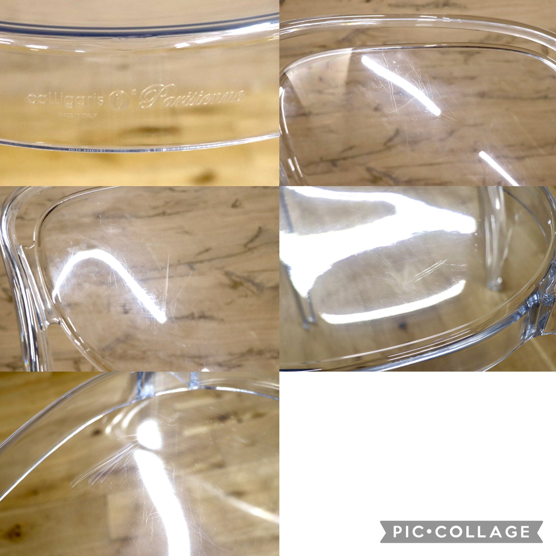 GMJH267C○Calligaris / カリガリス Parisienne パリジェンヌ イタリア製 クリアチェア スケルトンチェア ガーデンチェア モダン