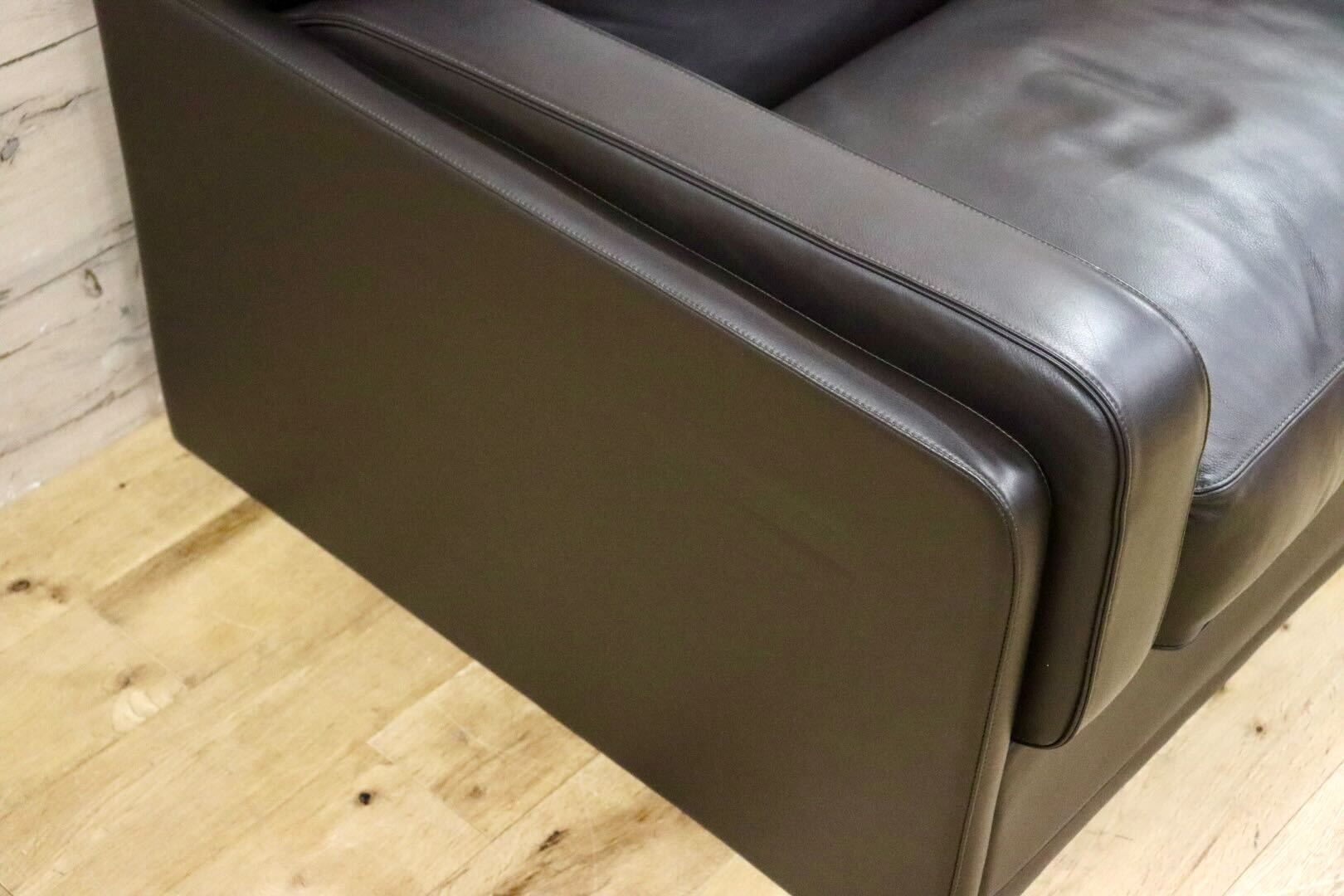 GMHN201E○PoltronaFrau / ポルトローナフラウ 1人掛けソファ シングルソファ イタリア製 総革 ダークブラウン IDC大塚家具 定価約150万