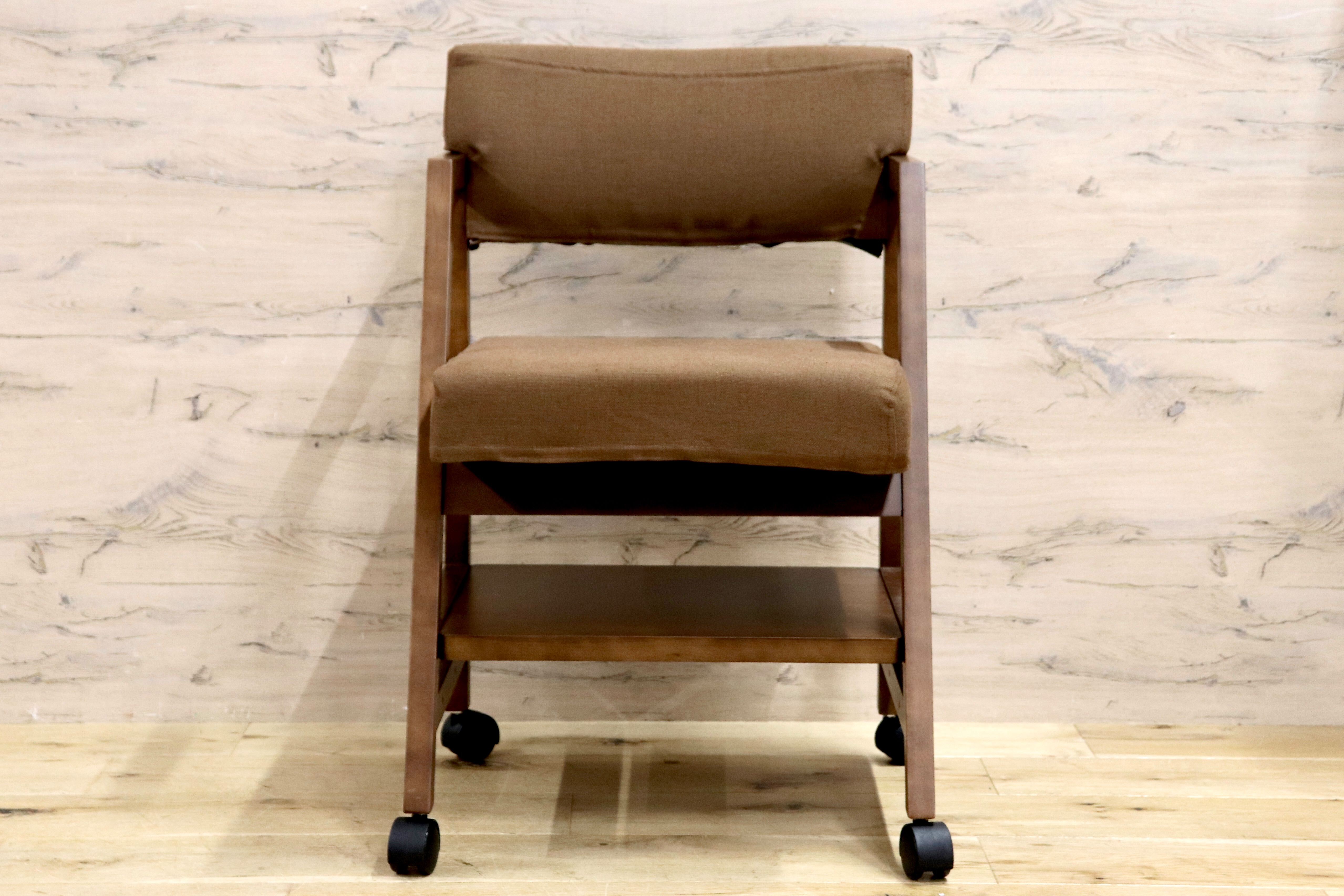 GMHH272B○MARGINAL / マージナル キッズチェア ファブリック 子供椅子 勉強椅子 ブラウン 北欧スタイル 未使用品