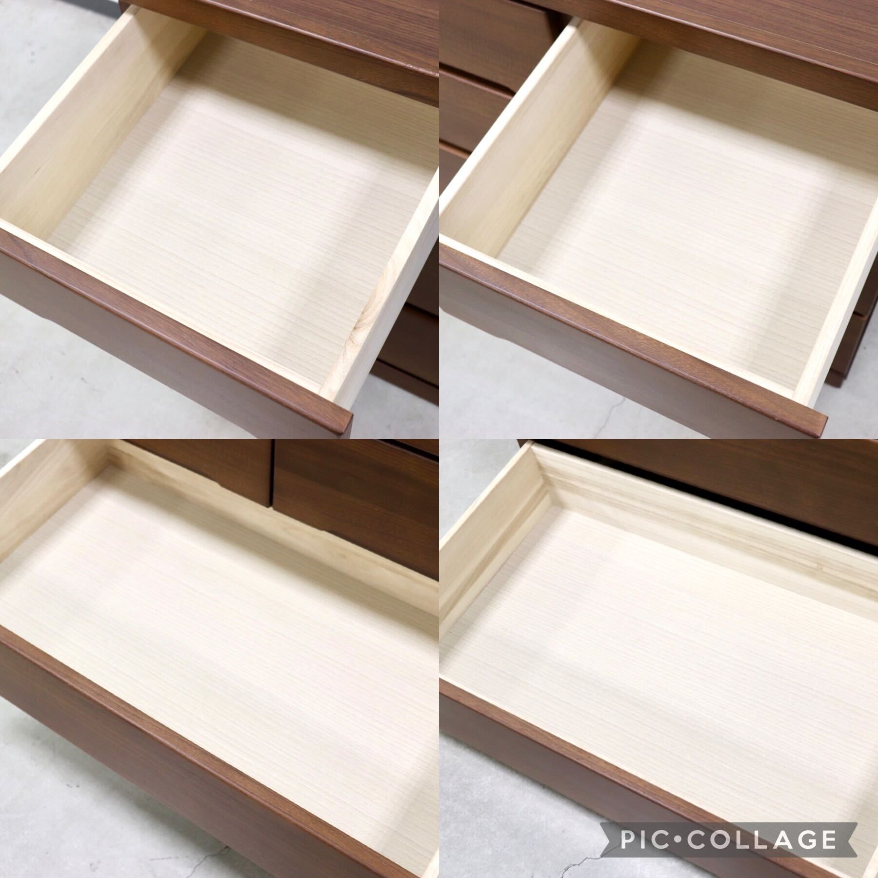 GMGN81B○SANYU furniture / 三友ファニチャー みずき 3段チェスト ローチェスト 洋服タンス キャスター付き ウォールナット色 定価5.2万