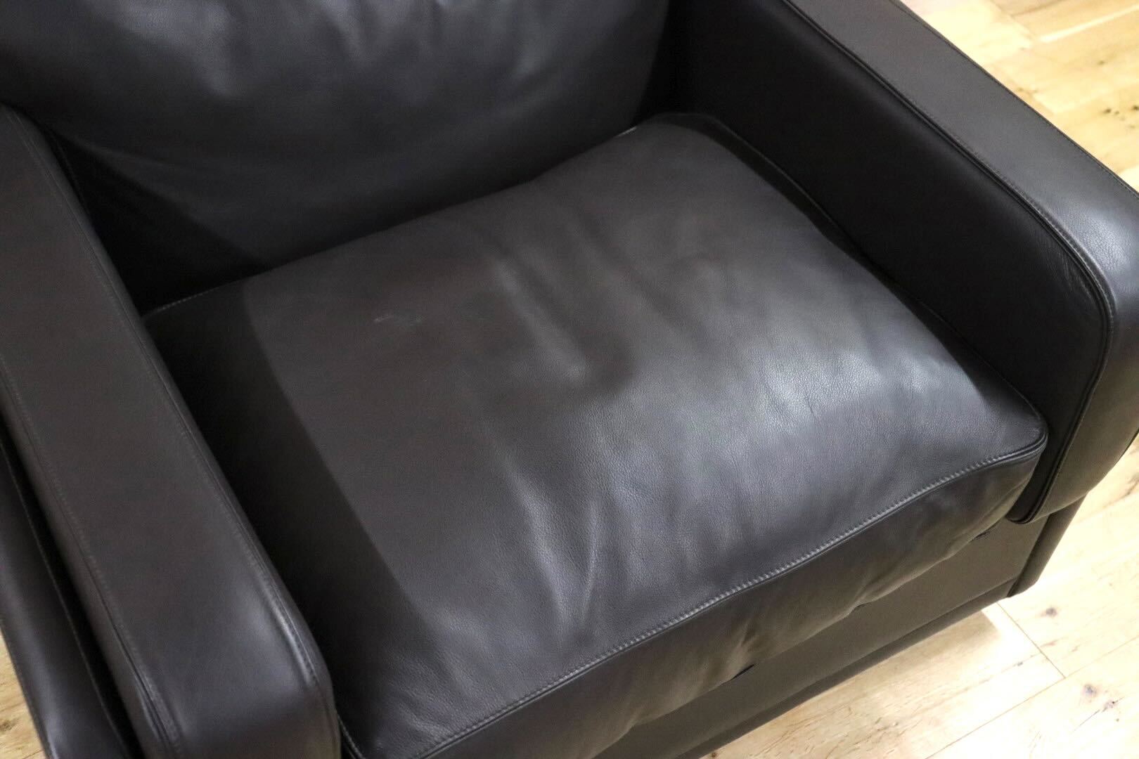 GMHN201E○PoltronaFrau / ポルトローナフラウ 1人掛けソファ シングルソファ イタリア製 総革 ダークブラウン IDC大塚家具 定価約150万