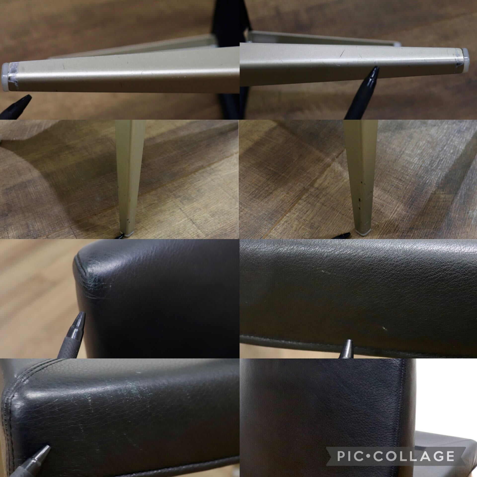 GMIK252B○B&B ITALIA MAXALTOEUNICE ダイニングチェア 椅子 レザー ブラック アントニオ・チッテリオ イタリアモダン 定価28.5万~