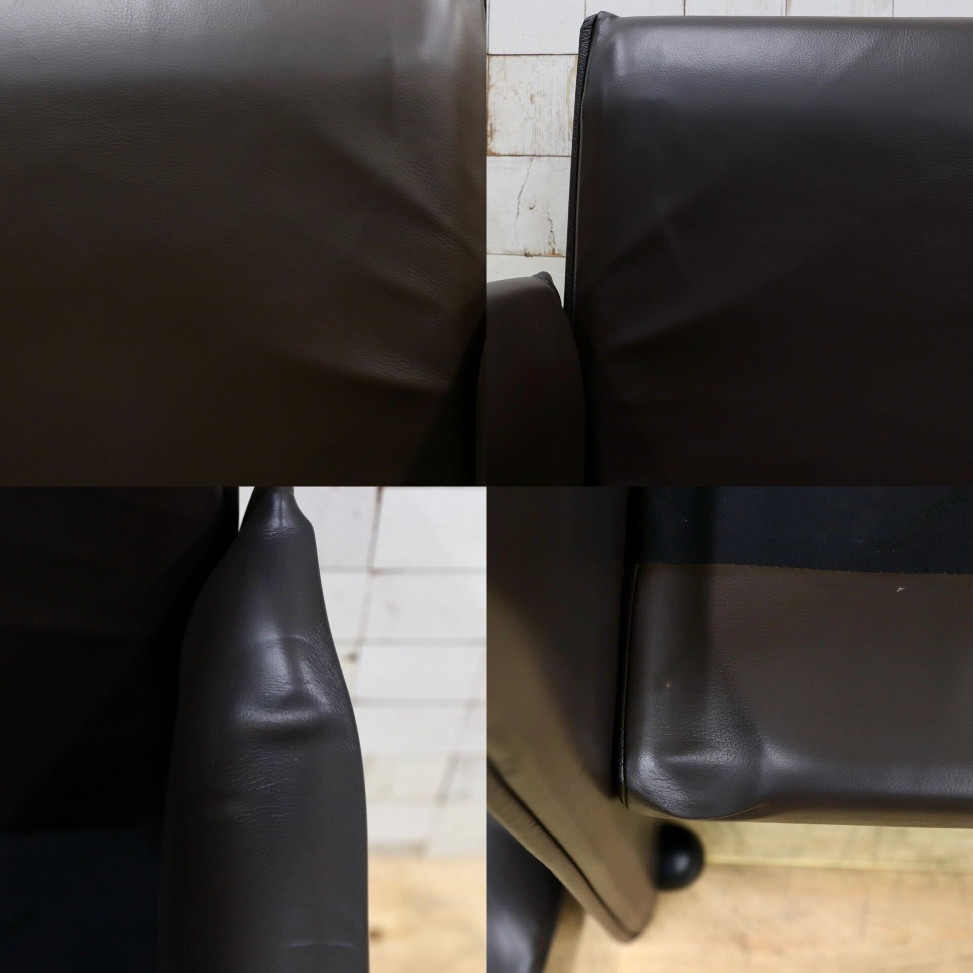 GMHK778E○Cassina / カッシーナ BREAK ブレーク 本革 レザー アームチェア 椅子 キャスター付き マリオ・ベリーニ イタリアモダン 約56万