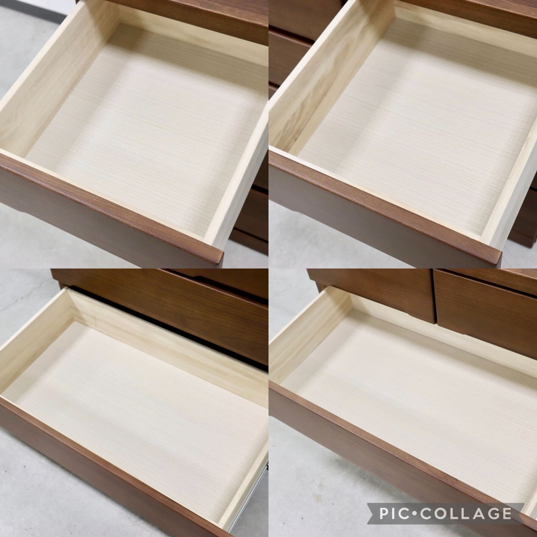 GMGN81C○SANYU furniture / 三友ファニチャー みずき 3段チェスト ローチェスト 洋服タンス キャスター付き ウォールナット色 定価5.2万