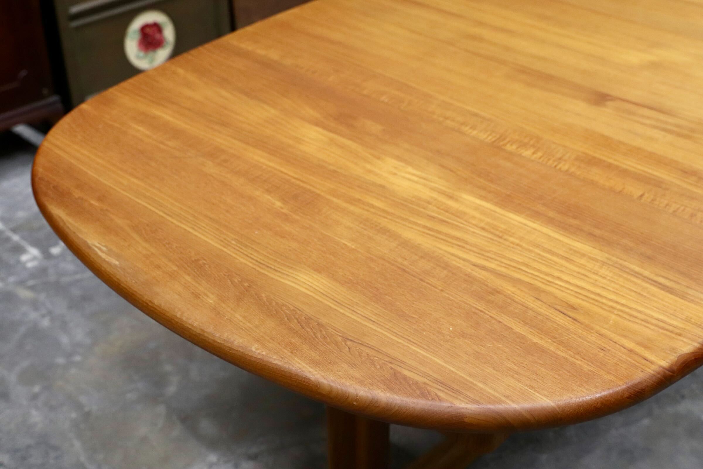 GMJK101○Danish Vintage エクステンション ダイニングテーブル チーク材 北欧デザイン デンマーク製 検) Gudme Mobelfabrik Glostrup