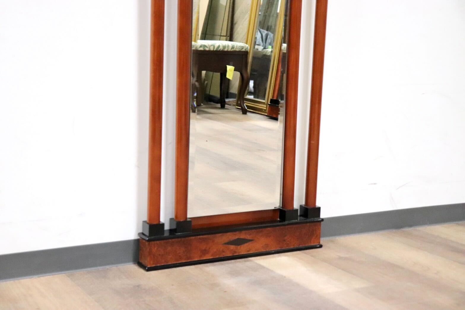 GMGN163D○イタリア製 最高級 鏡 ウォールミラー 姿見 壁掛け式 バーズアイメープル 象嵌細工 クラシック エレガント アンティーク 展示品