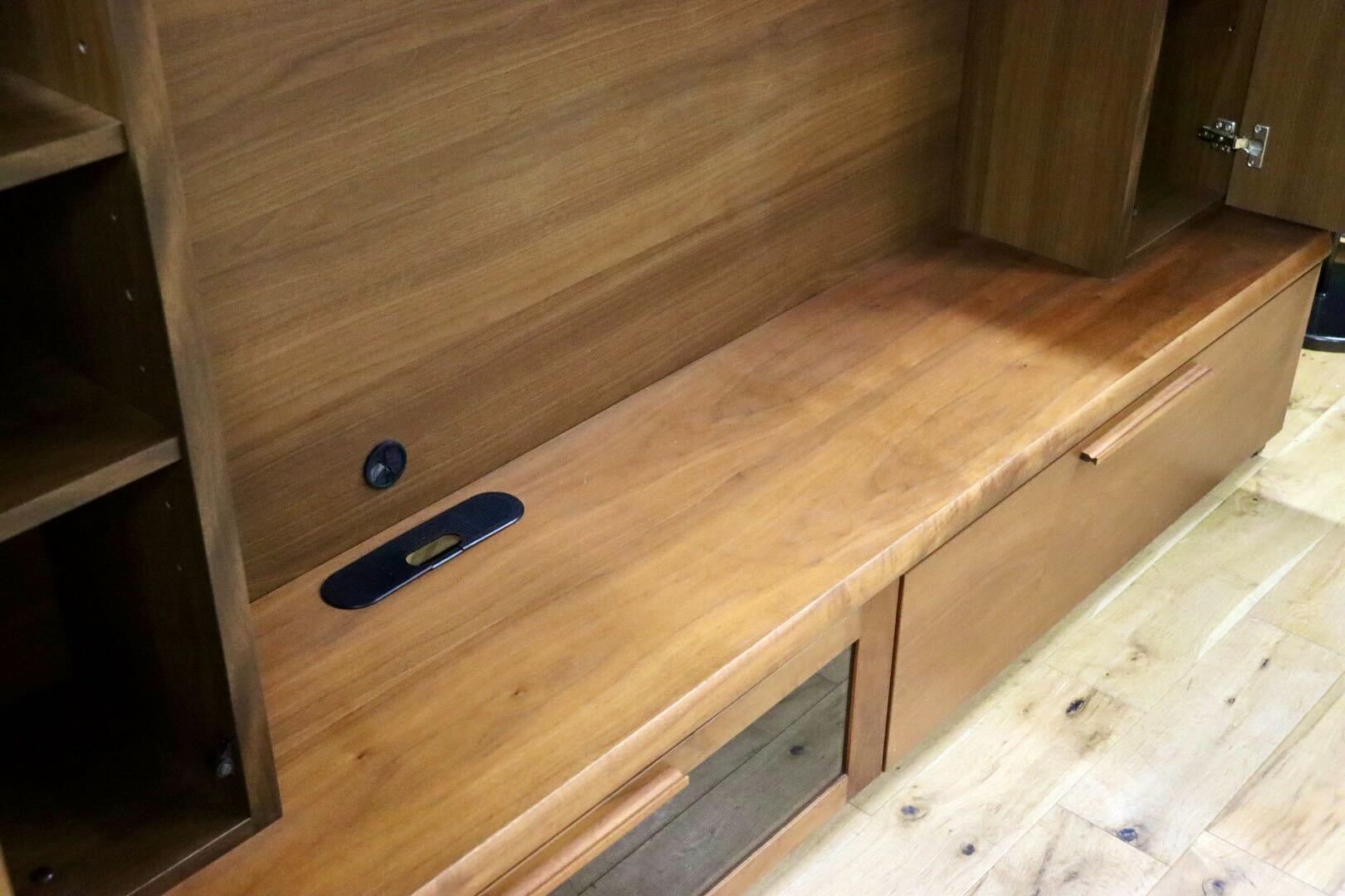 GMGH483○岡家具 NEWドーソン TVボード AVボード リビング収納 壁面 ハイタイプ ウォールナット IDC大塚家具 約20万