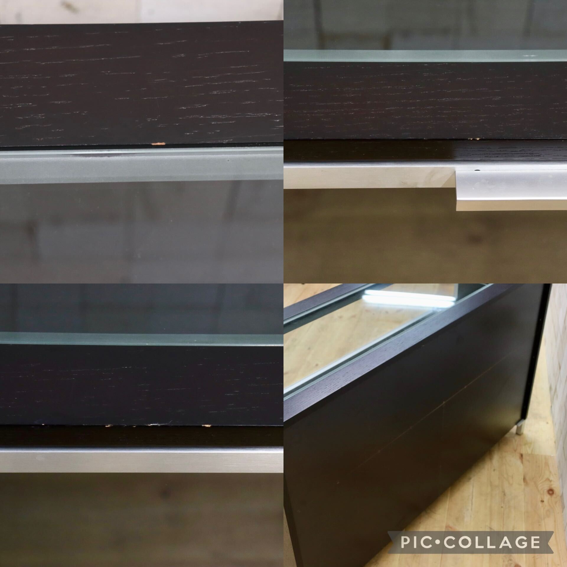GMGS211○サイドボード キャビネット ショーケース 飾り棚 スタイリッシュ シンプル モダン ガラストップ 検)ボーコンセプト