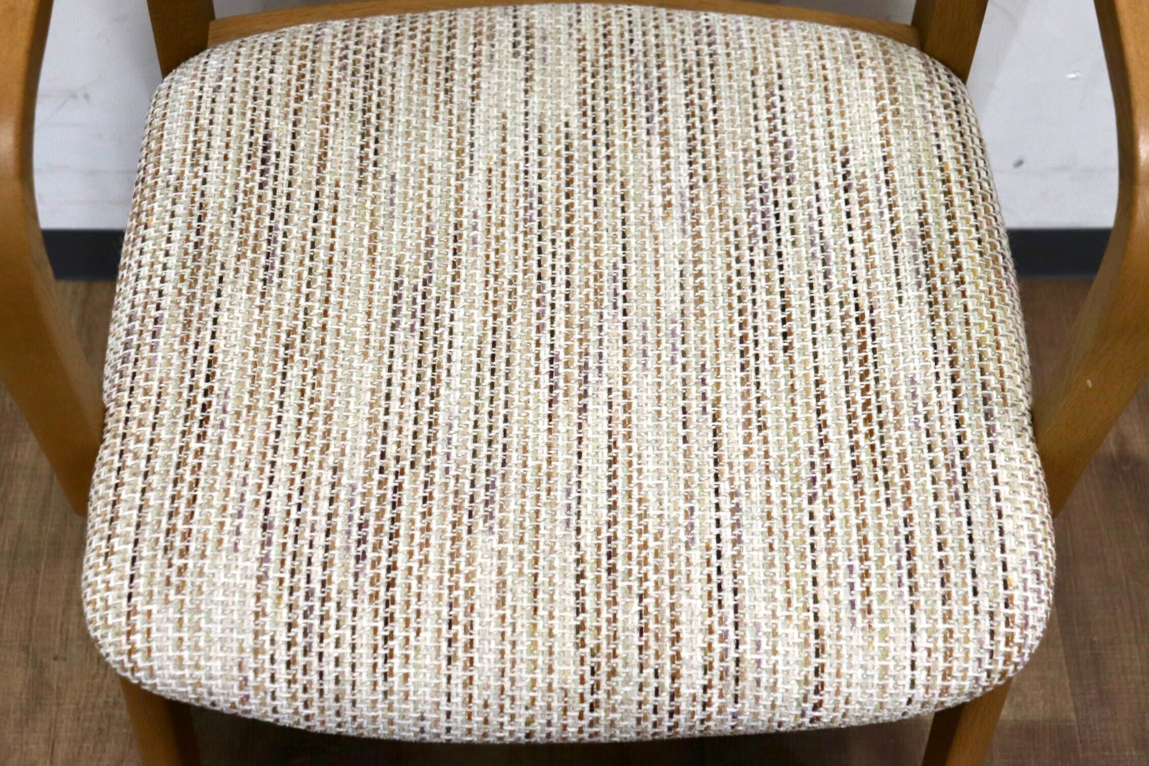 GMHH442C○シラカワ / shirakawa S-281ダイニングチェア アームチェア 椅子 ファブリック オーク材 飛騨家具 ナチュラル モダン