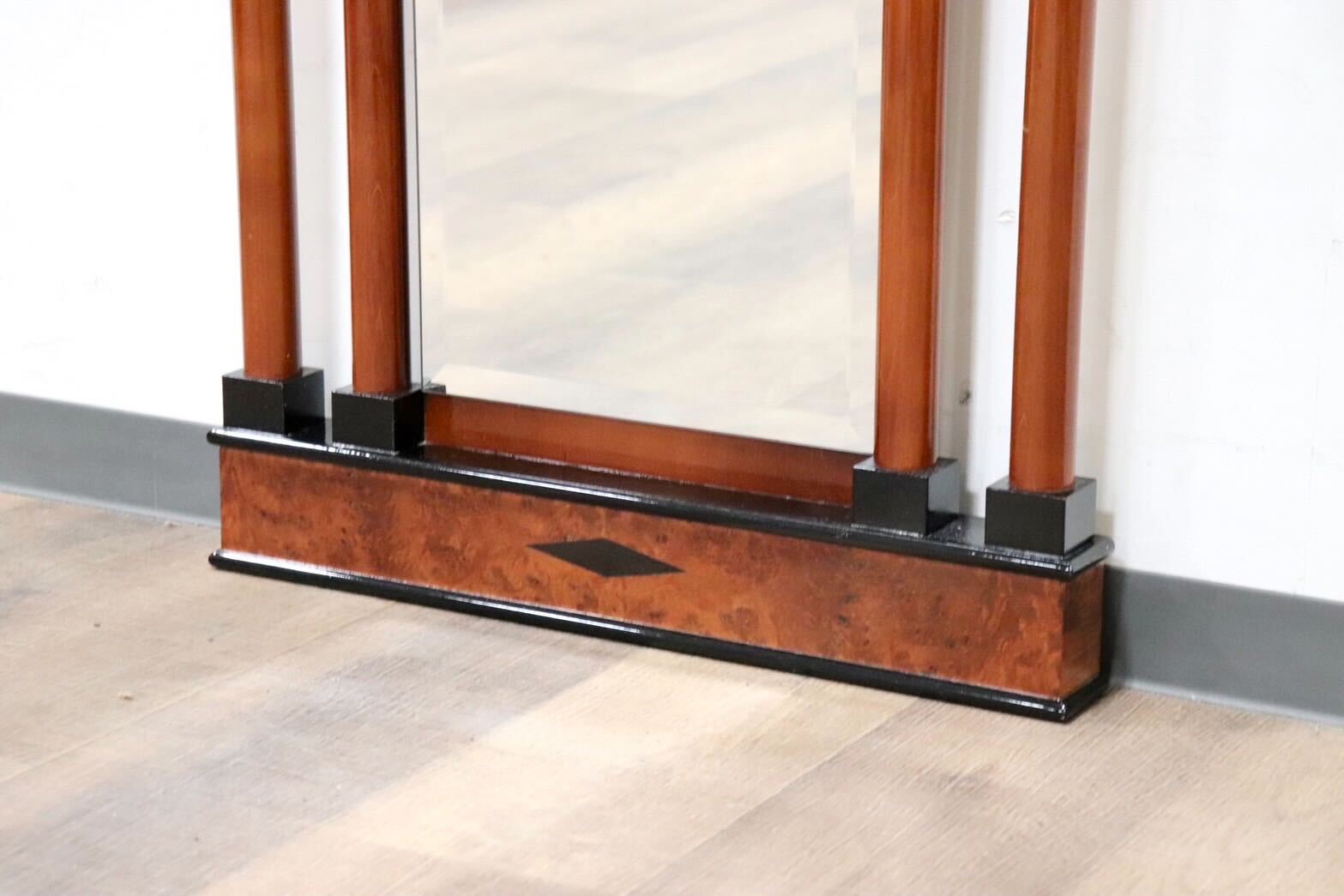 GMGN163D○イタリア製 最高級 鏡 ウォールミラー 姿見 壁掛け式 バーズアイメープル 象嵌細工 クラシック エレガント アンティーク 展示品