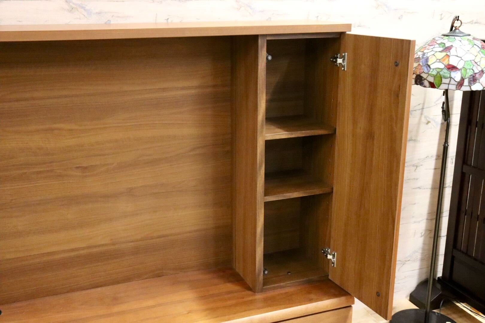 GMGH483○岡家具 NEWドーソン TVボード AVボード リビング収納 壁面 ハイタイプ ウォールナット IDC大塚家具 約20万