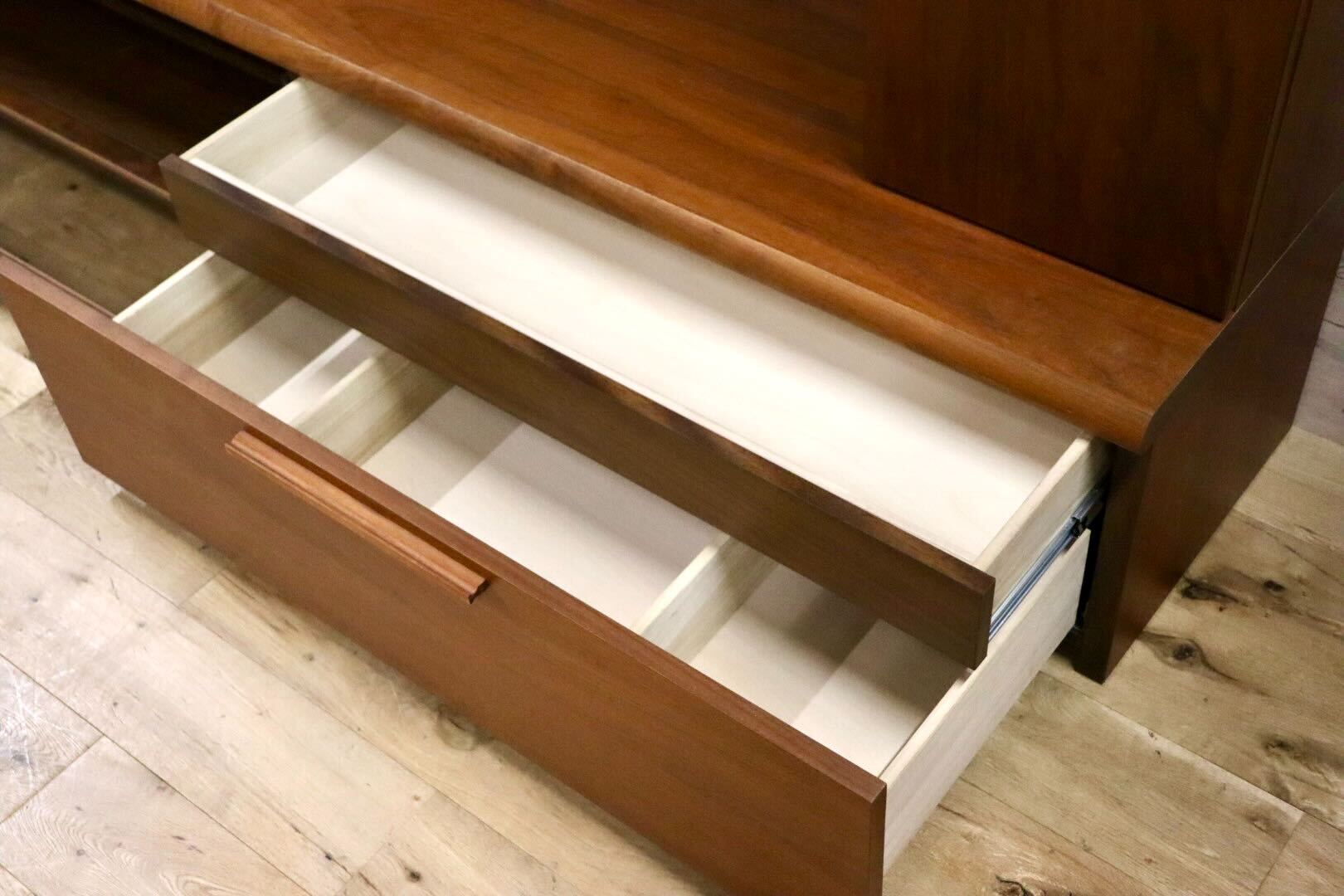 GMGH483○岡家具 NEWドーソン TVボード AVボード リビング収納 壁面 ハイタイプ ウォールナット IDC大塚家具 約20万