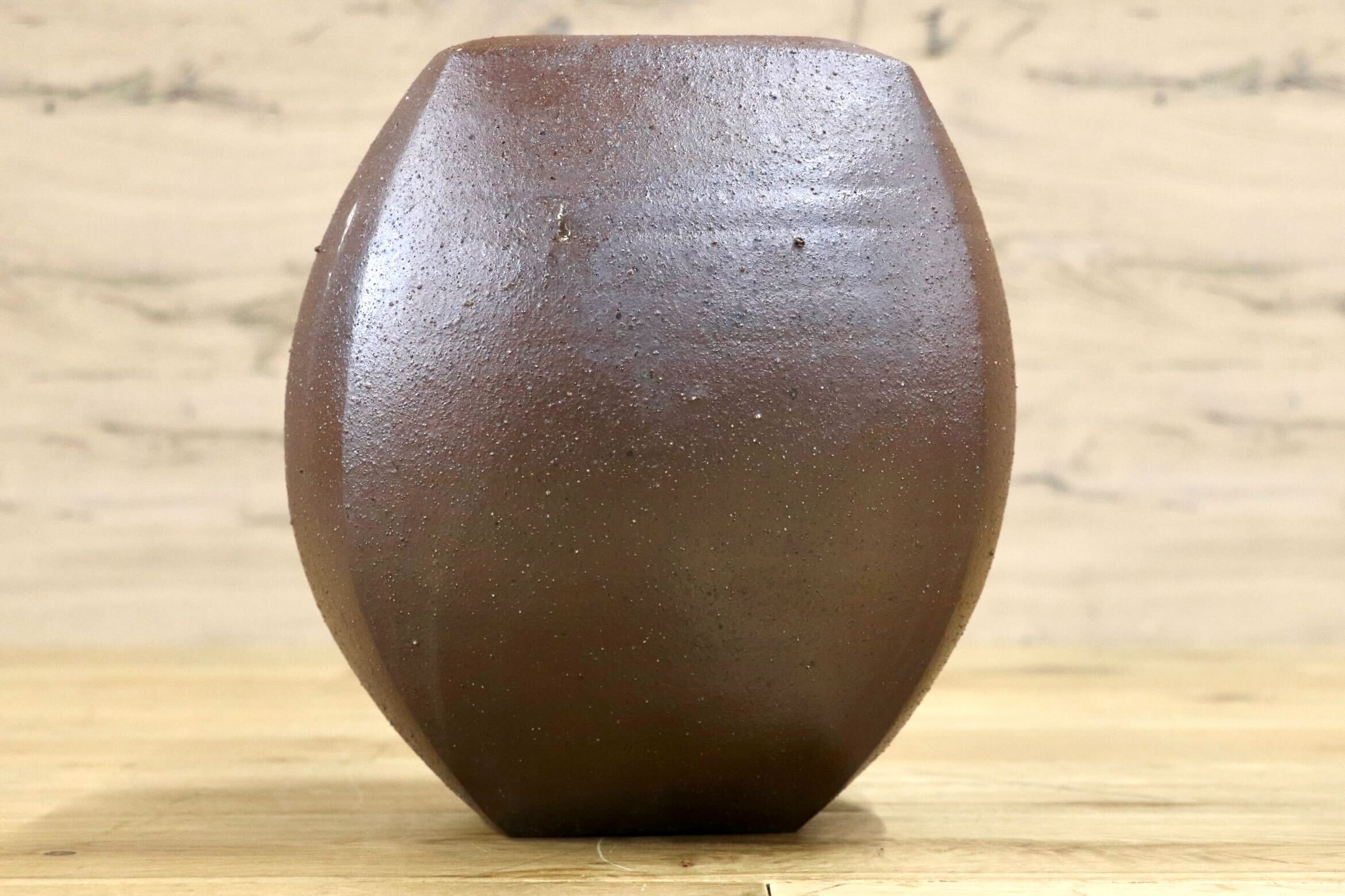 GMIO1◯市野悟窯 丹波焼 花瓶 フラワーベース 花入 壺 作家物 陶器 市野哲次 伝統工芸 丹波篠山 未使用