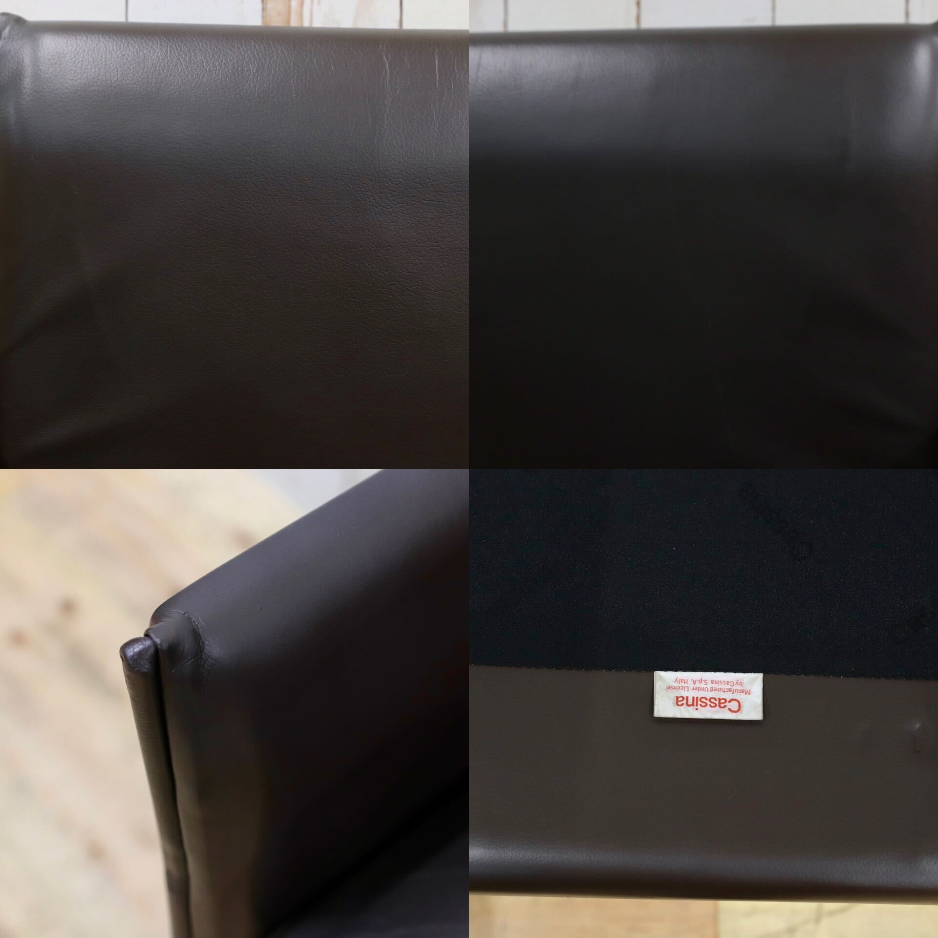 GMHK778G○Cassina / カッシーナ BREAK ブレーク 本革 レザー アームチェア 椅子 キャスター付き マリオ・ベリーニ イタリアモダン 約56万