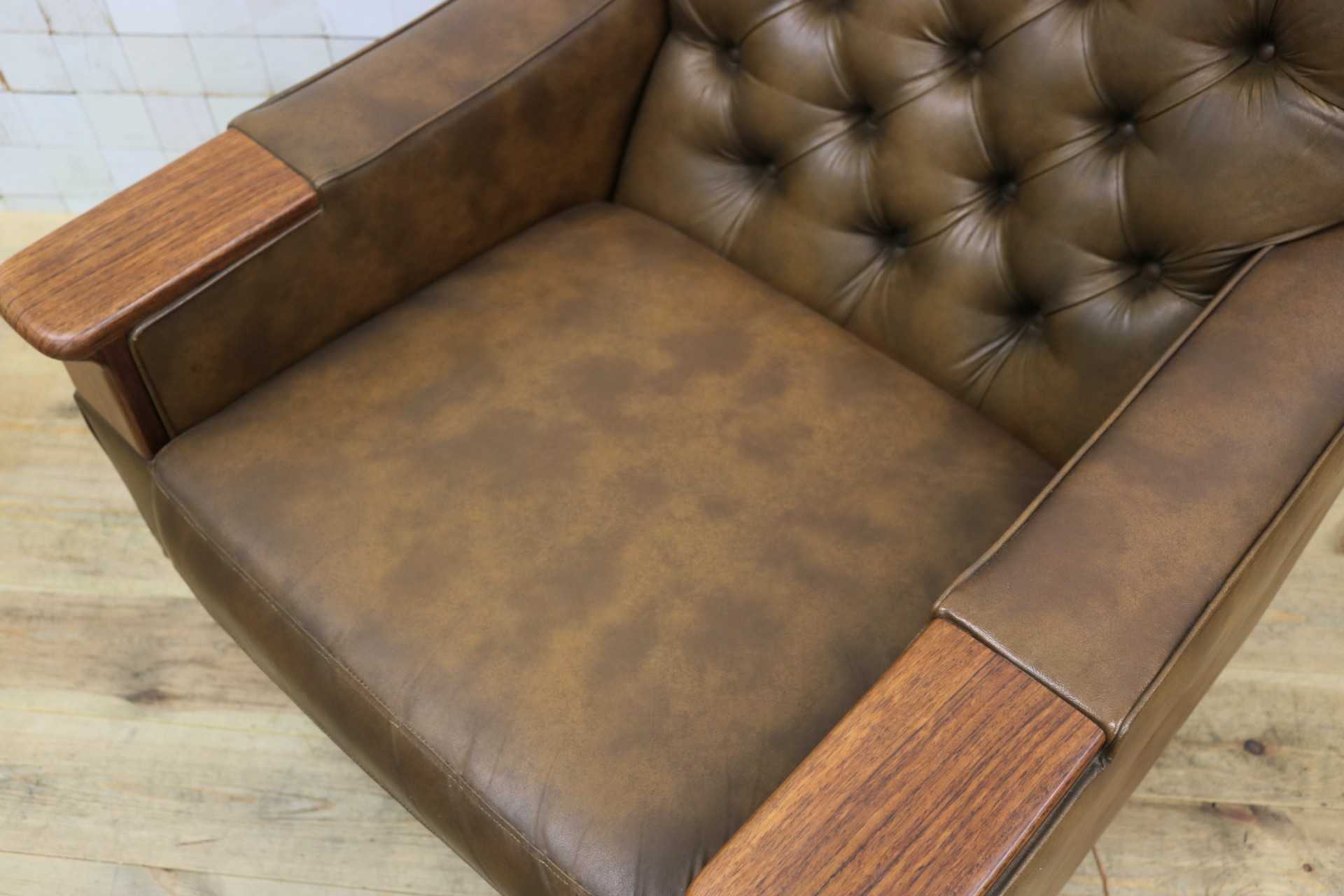 GMJH205A◯冨士ファニチア / FUJI FURNITUR シングルソファ ラウンジチェア パーソナルチェア レザー 応接室 昭和レトロ ヴィンテージ