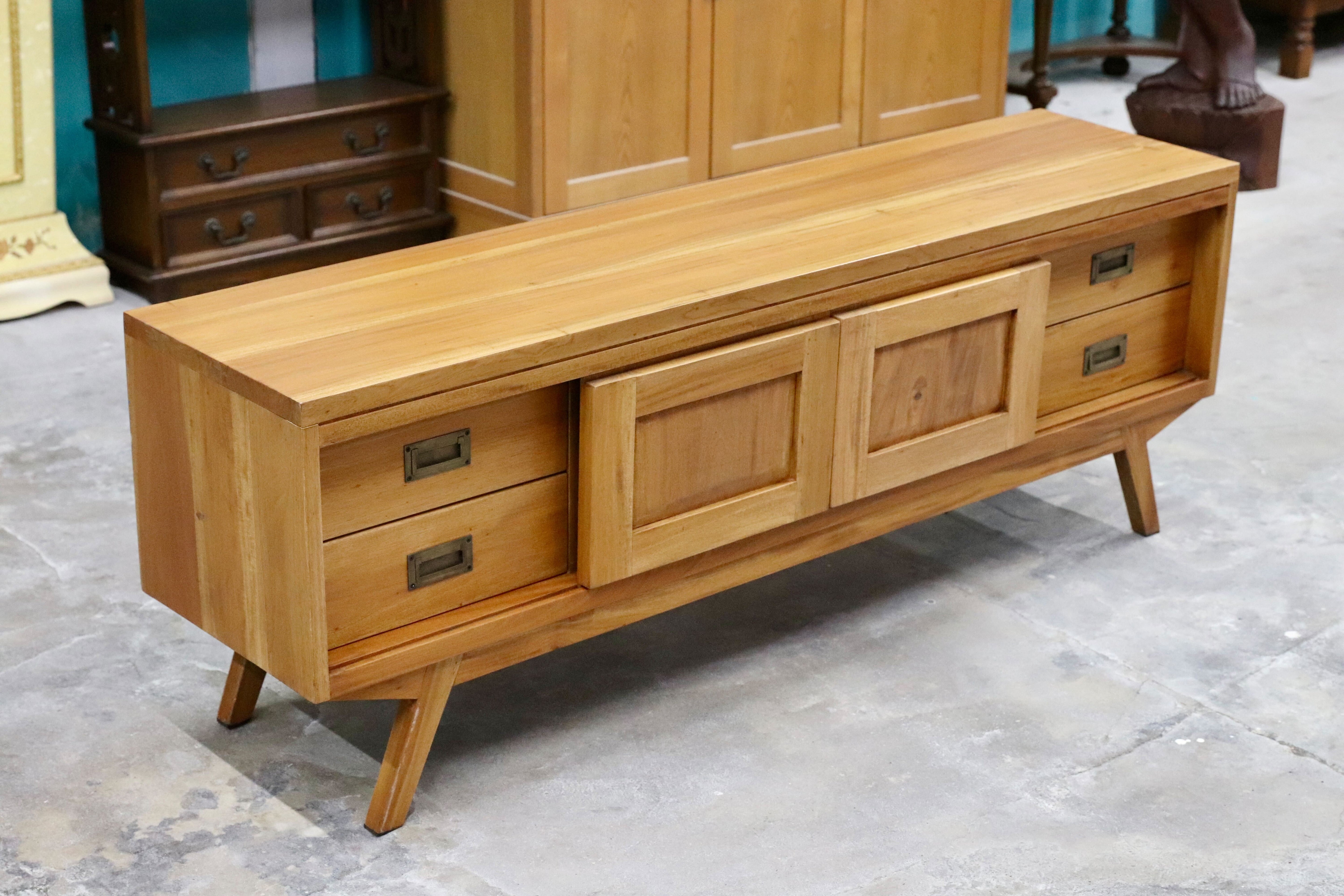 GMIK347○北欧スタイル アンティーク調 テレビボード TVボード AVボード ローボード サイドボード マホガニー材