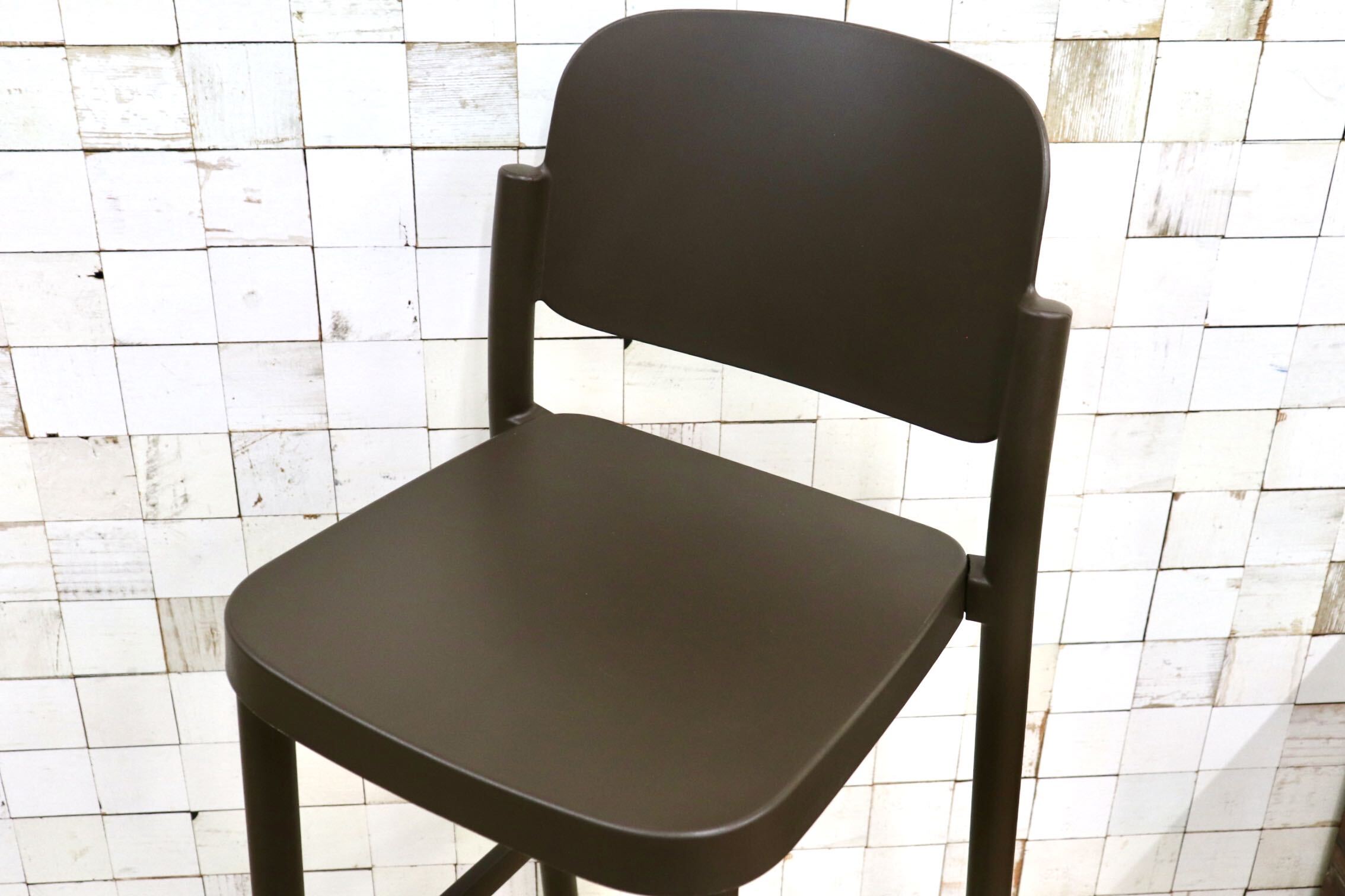 GMJS236E〇colos PIAZZA ハイチェア カウンターチェア バーチェア イタリア製 ブラウン 定価7.7万 展示品