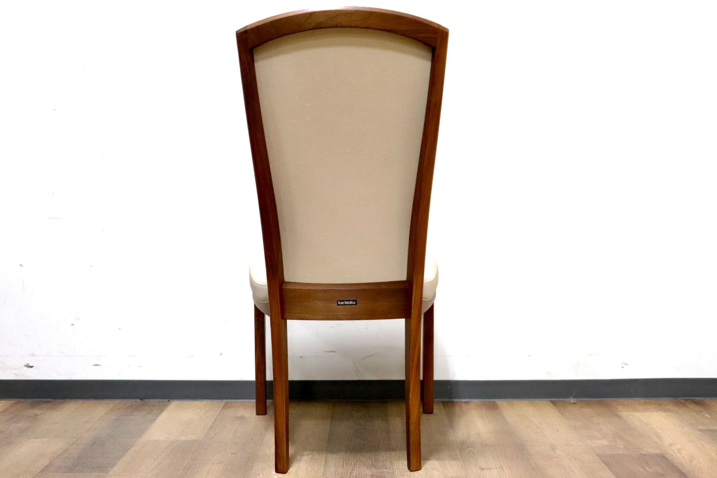 GMHH209A○karimoku / カリモク CT7855 ダイニングチェア 食卓椅子 アームレスチェア 椅子 合皮 国産家具 モダン 定価約8.1万 展示品