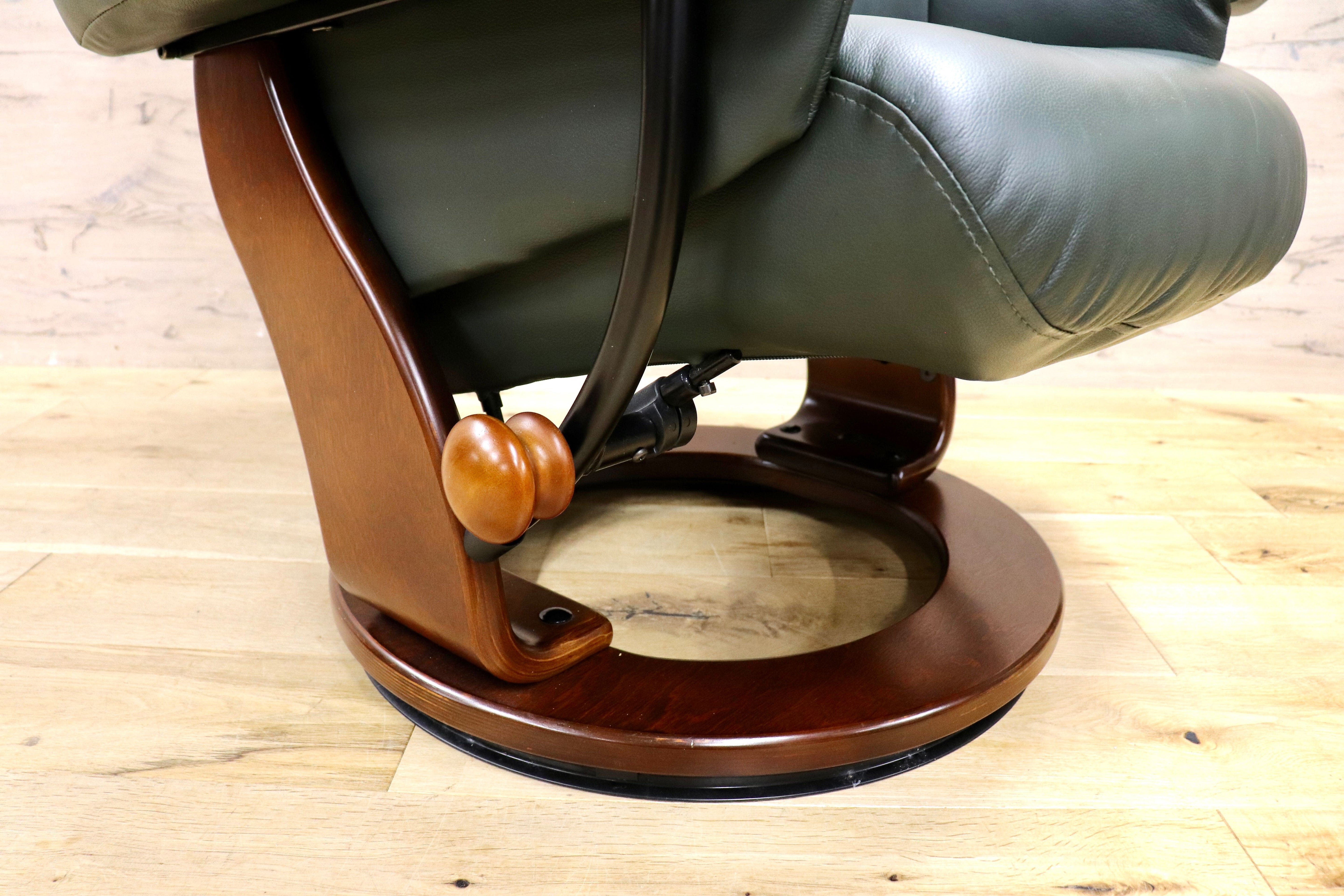 GMIK567○リクライニングチェア オットマンセット パーソナルチェア 1人掛けソファ 回転式 合皮 モダン 北欧スタイル 検) EKORNES