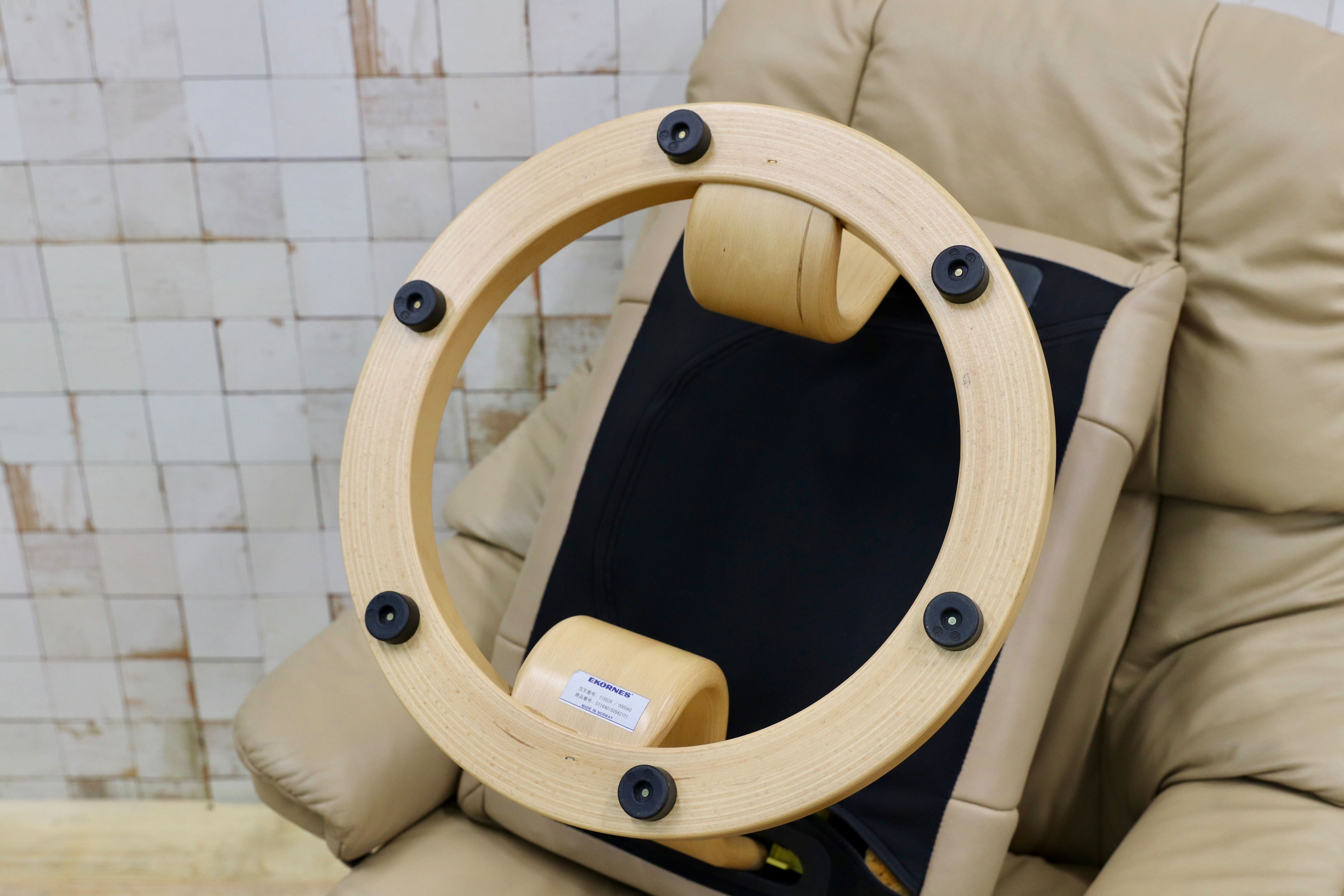 GMHK607○EKORNES / エコーネス RENO レノ Sサイズ ベージュ 北欧 ノルウェー リクライニングチェア 本革 椅子 約38.5万