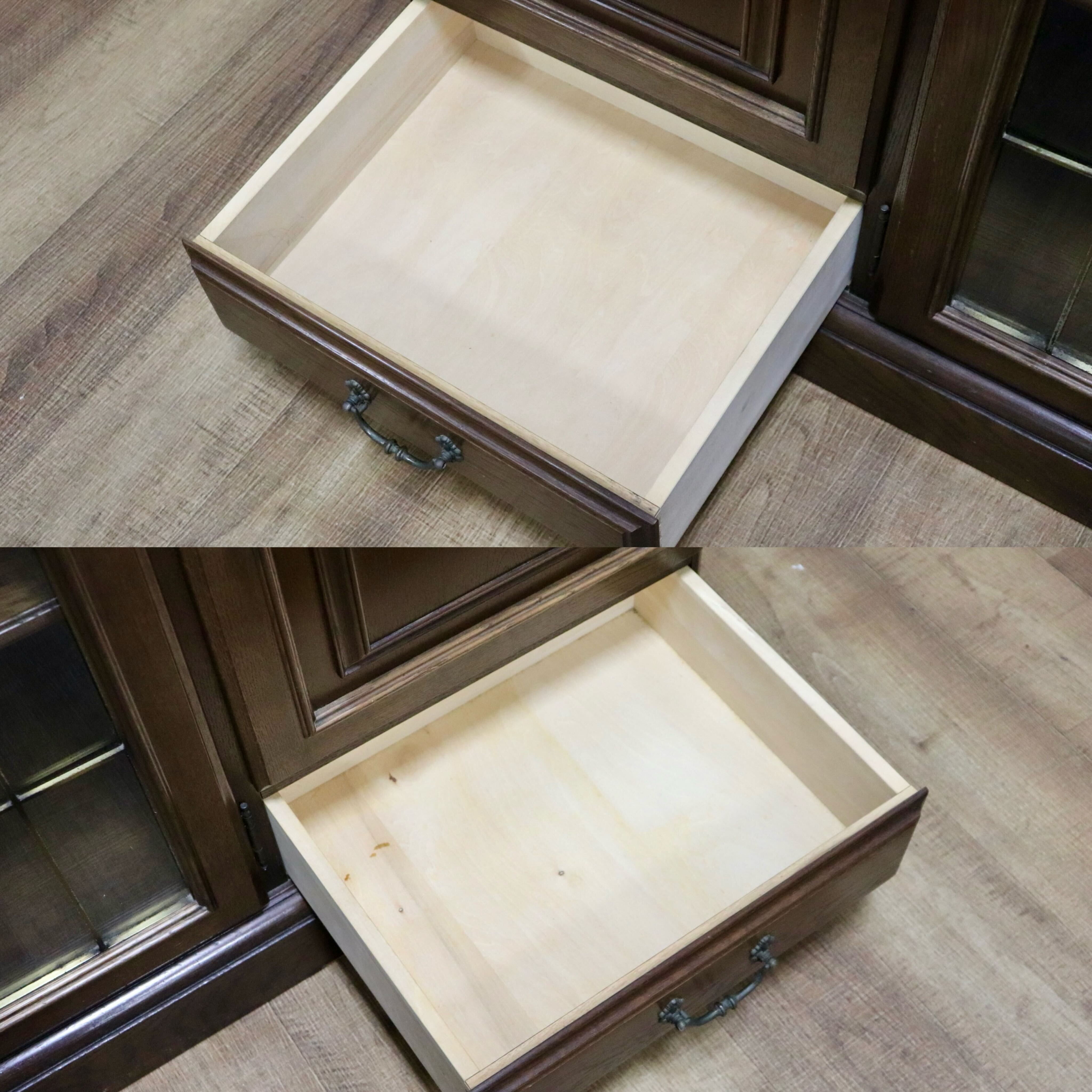 GMHS420○domani / ドマーニ クイーンズライフ サイドボード リビングボード 飾り棚 カリモク最高峰 クラシック 楢材 ブラウン 定価71.5万