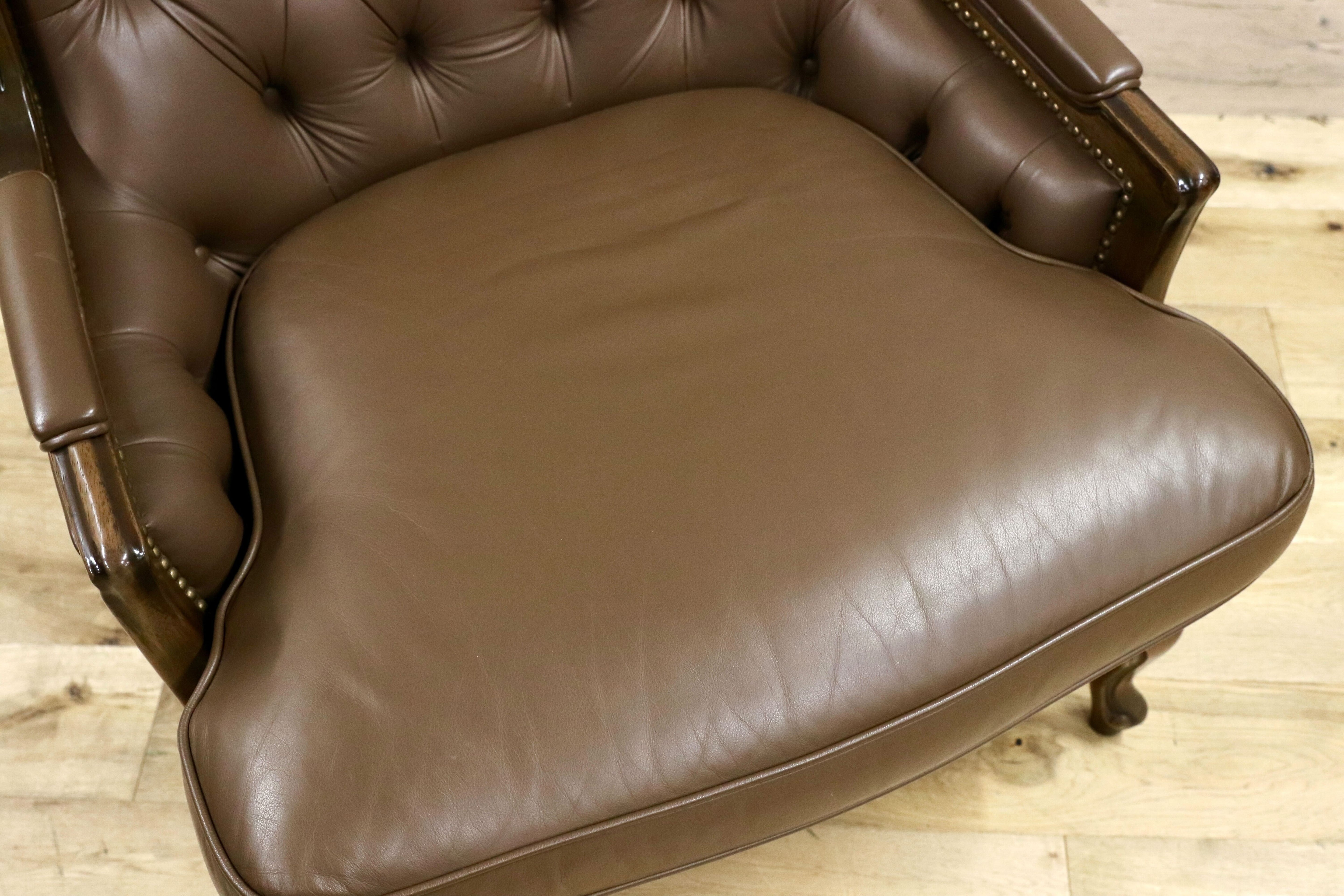 GMHS189B○maruni / マルニ BOURBON ブルボン 1人掛けソファ シングルソファ 本革 ブラウン クラシック ヴィンテージ 稀少モデル