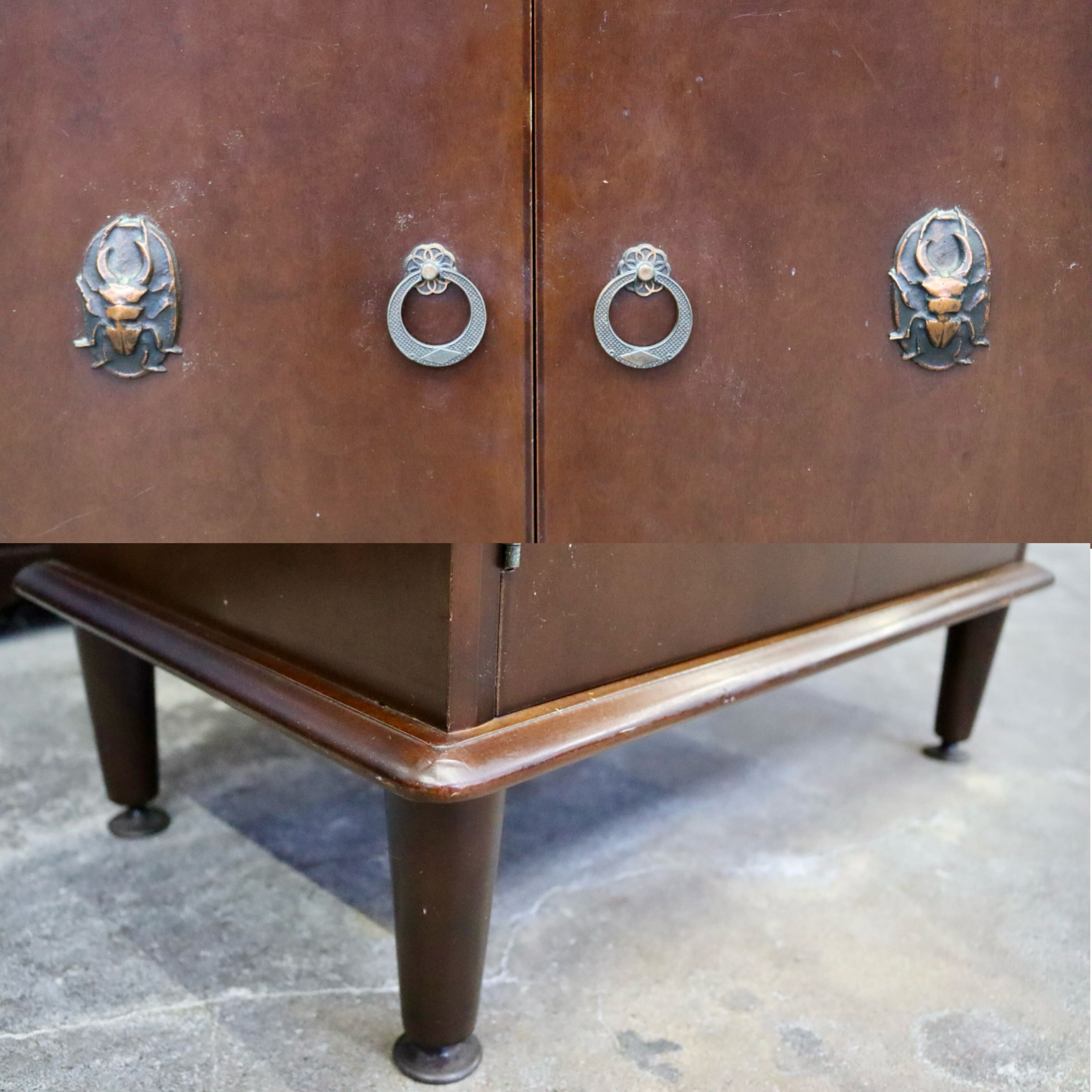 GMIS317○森繁 / MORISHIGE キャビネット 飾り台 花台 サイドボード 収納家具 レトロ モダン アンティーク