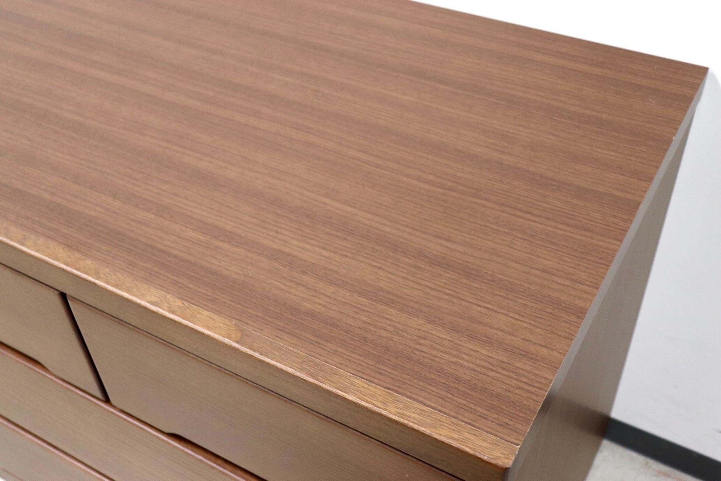 GMGN81C○SANYU furniture / 三友ファニチャー みずき 3段チェスト ローチェスト 洋服タンス キャスター付き ウォールナット色 定価5.2万