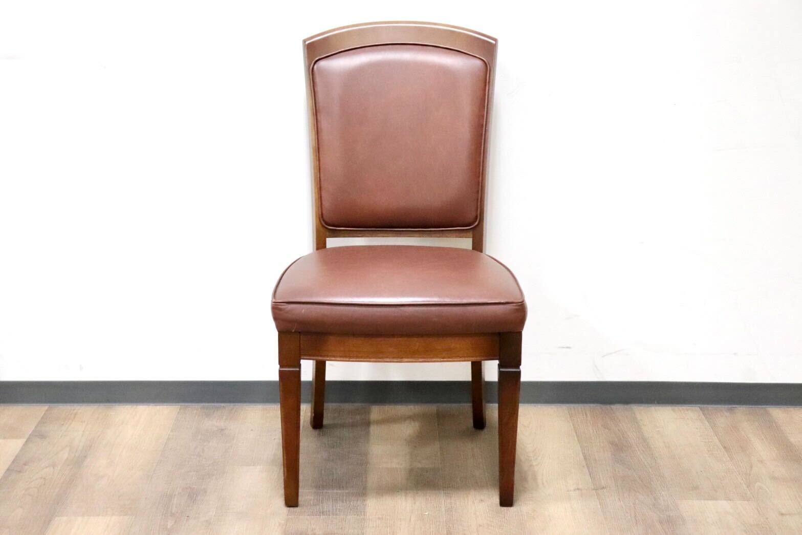 GMGH506A○maruni / マルニ 地中海 レティーロ ダイニングチェア 食卓椅子 ビーチ材 本革 ブラウン ヨーロピアン クラシック 定価約7万