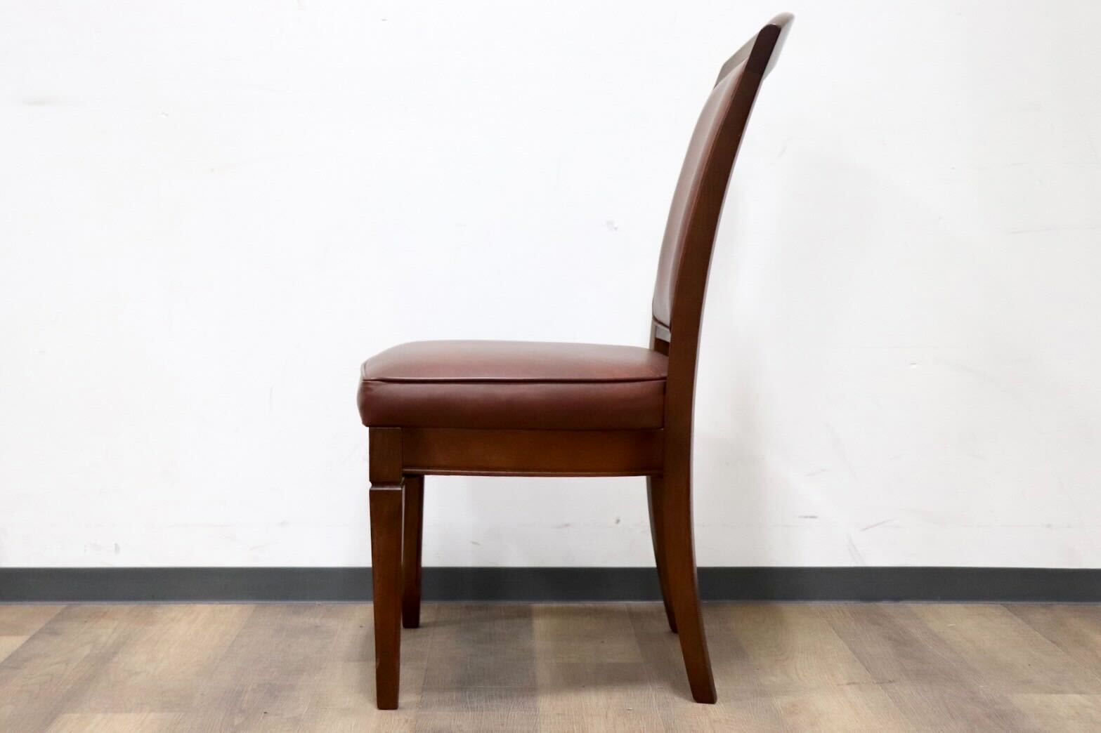 GMGH506A○maruni / マルニ 地中海 レティーロ ダイニングチェア 食卓椅子 ビーチ材 本革 ブラウン ヨーロピアン クラシック 定価約7万