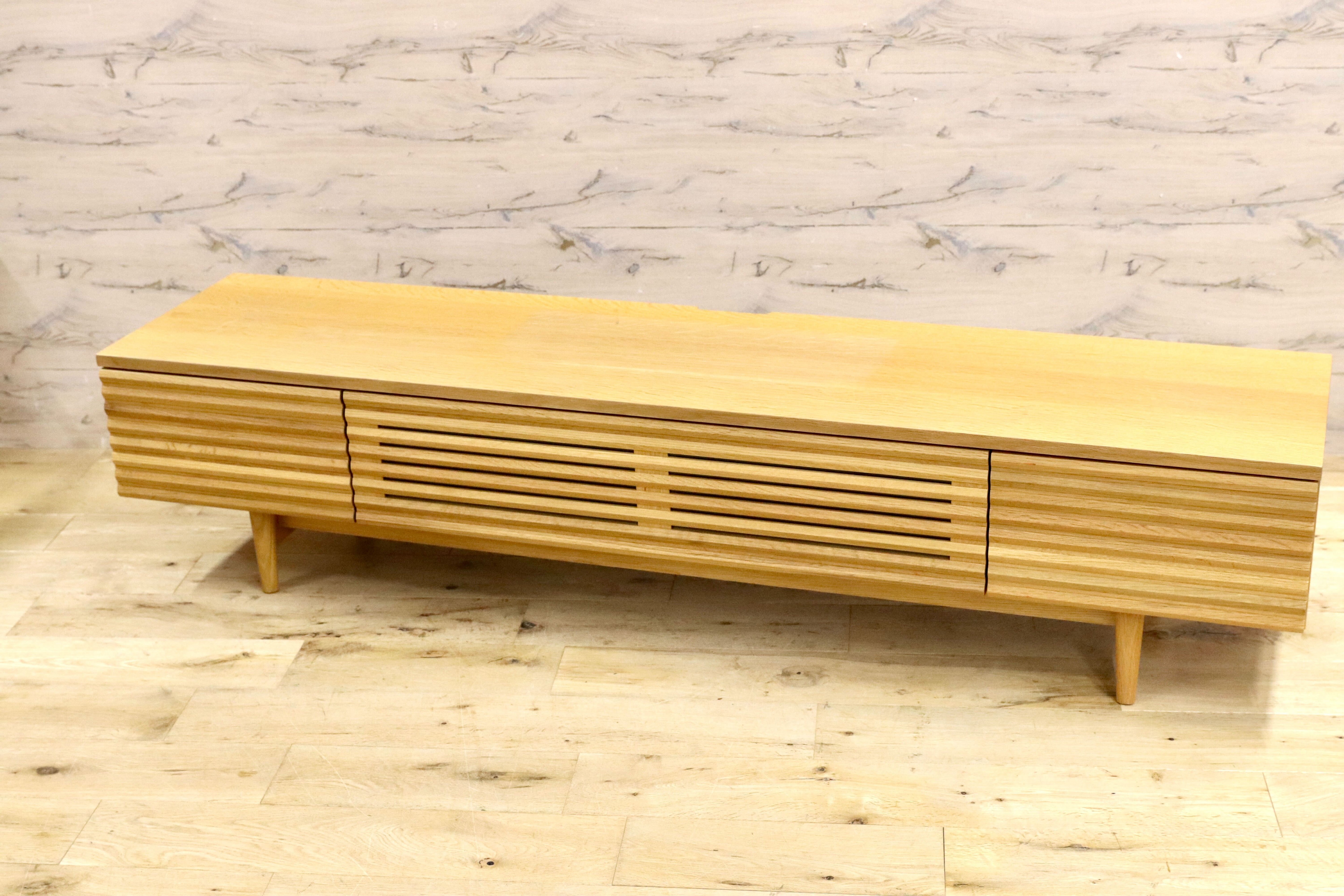 GMIS449C○飛騨産業 / HIDA キツツキ オーク材 テレビボード AVボード リビングボード 収納家具 定価約30万 モデルルーム展示品