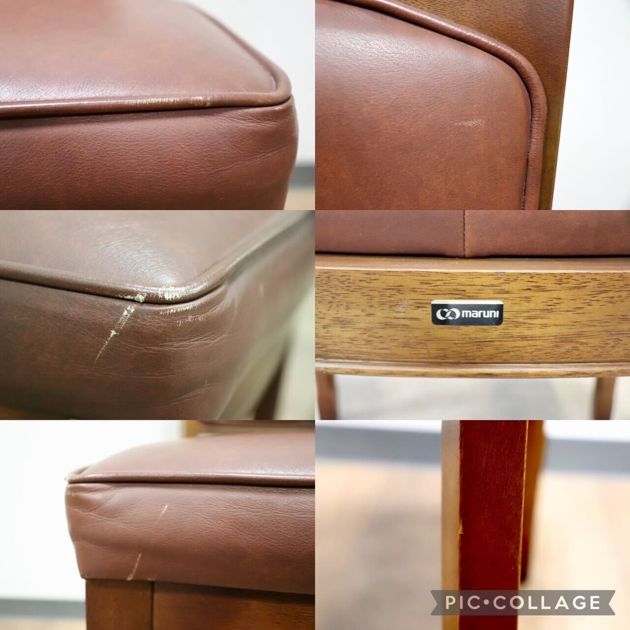 GMGH506A○maruni / マルニ 地中海 レティーロ ダイニングチェア 食卓椅子 ビーチ材 本革 ブラウン ヨーロピアン クラシック 定価約7万