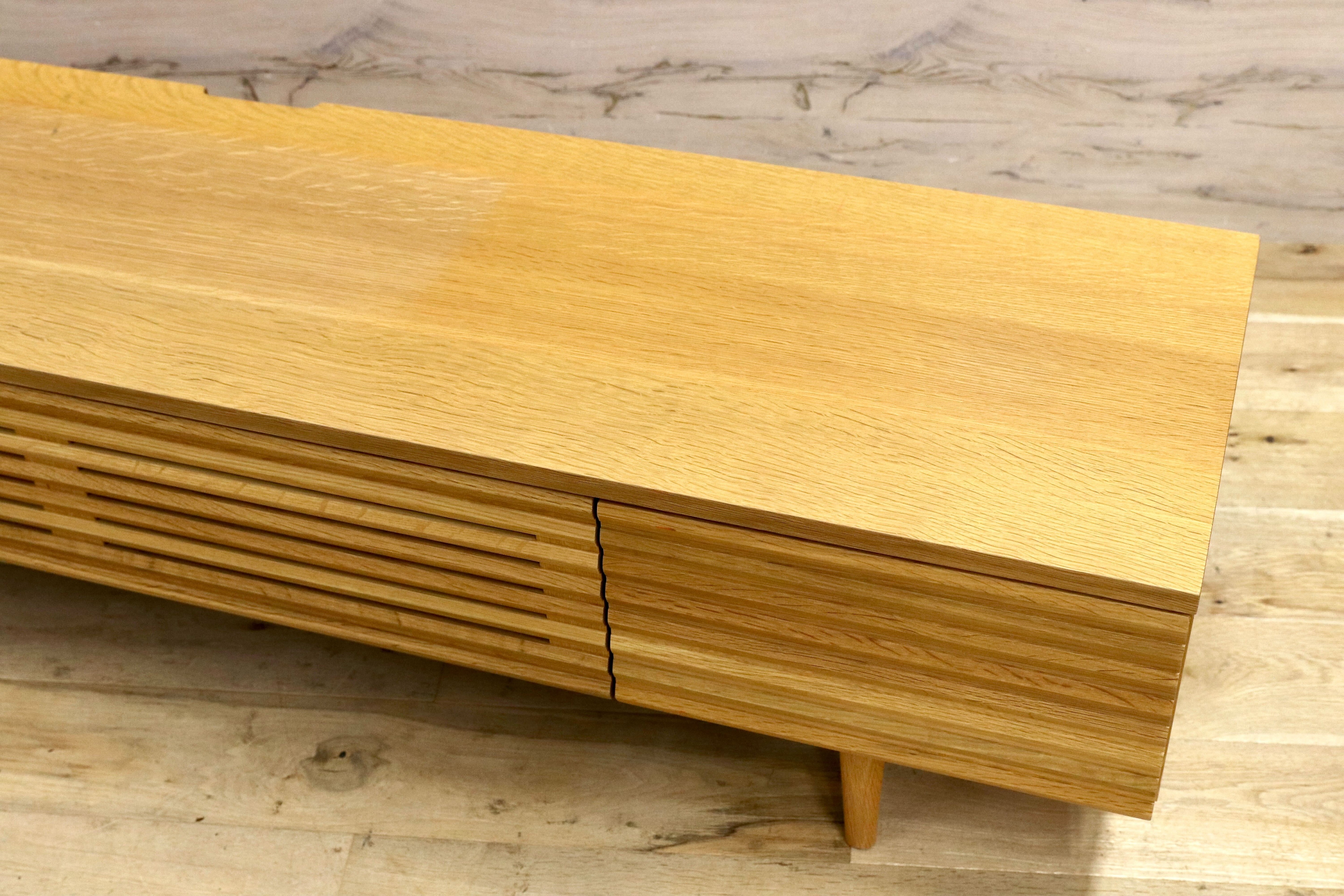 GMIS449C○飛騨産業 / HIDA キツツキ オーク材 テレビボード AVボード リビングボード 収納家具 定価約30万 モデルルーム展示品