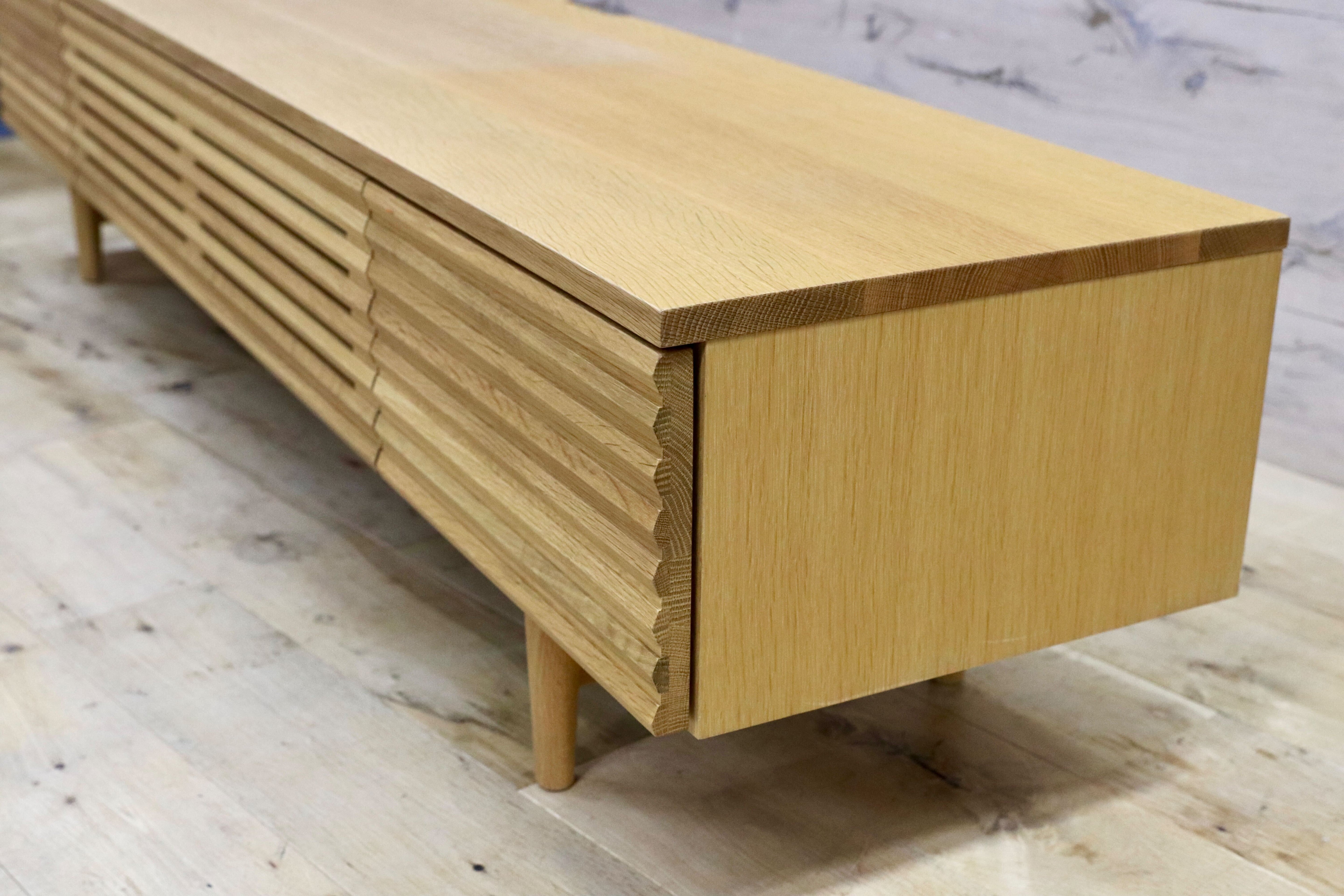 GMIS449C○飛騨産業 / HIDA キツツキ オーク材 テレビボード AVボード リビングボード 収納家具 定価約30万 モデルルーム展示品