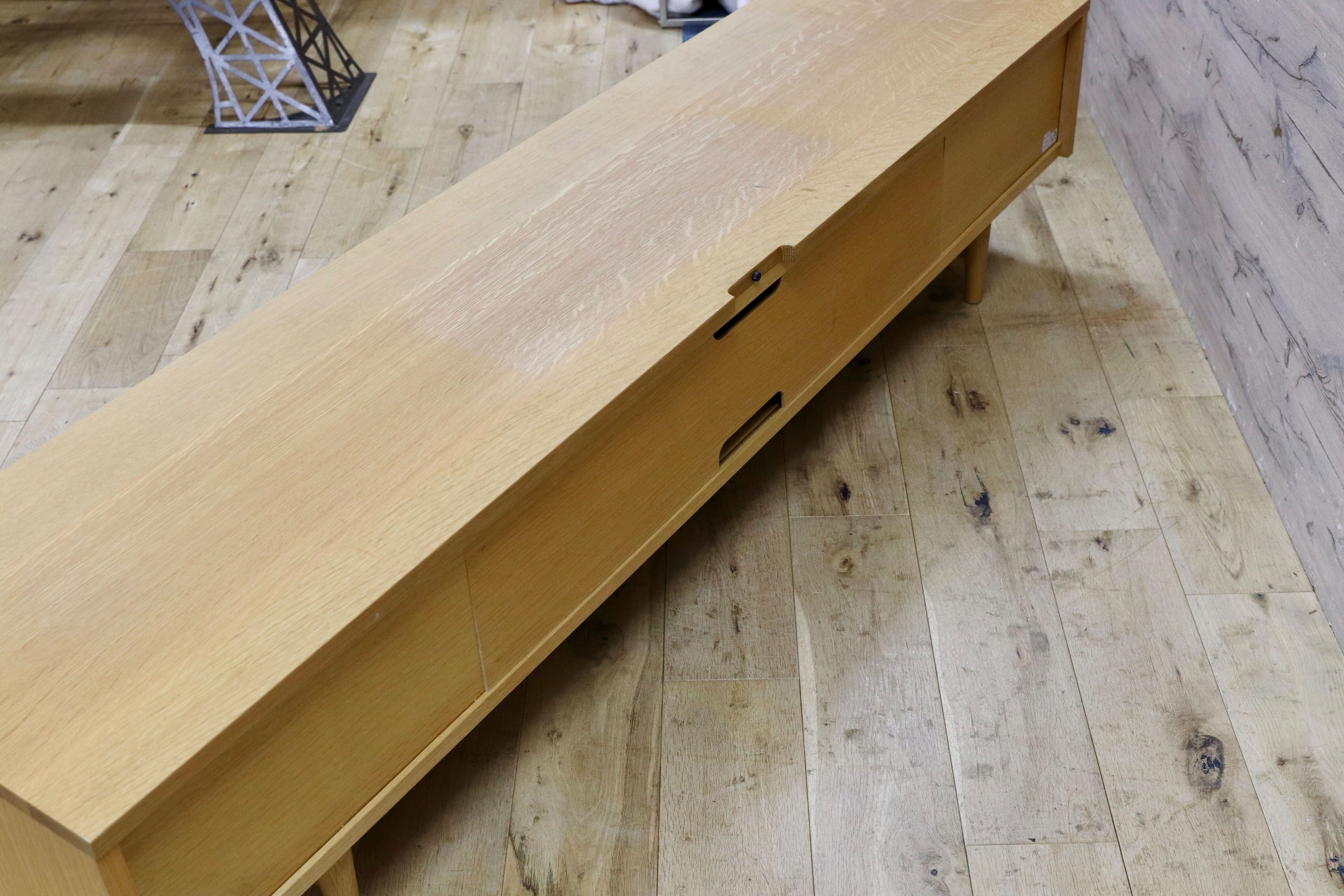 GMIS449C○飛騨産業 / HIDA キツツキ オーク材 テレビボード AVボード リビングボード 収納家具 定価約30万 モデルルーム展示品