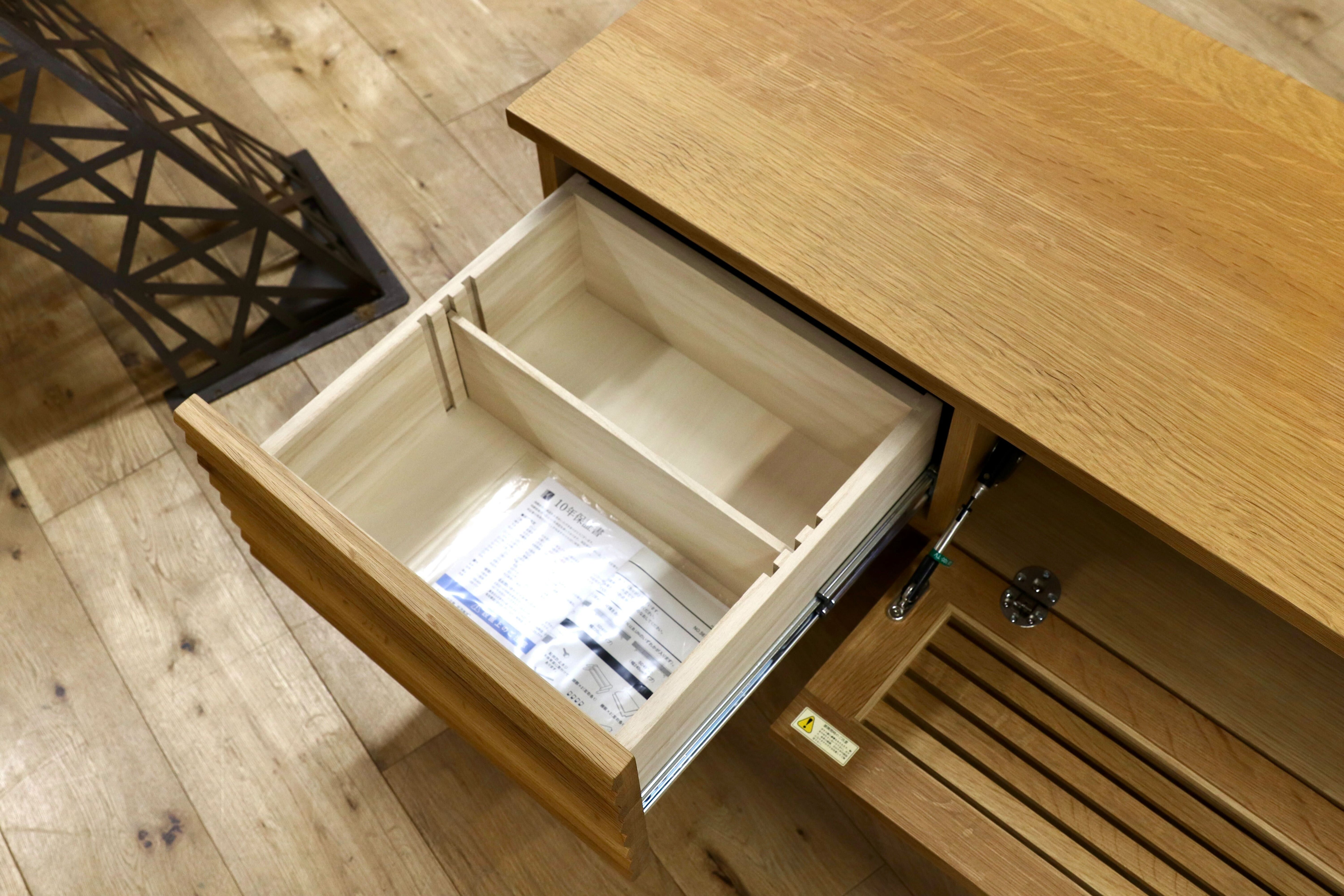 GMIS449C○飛騨産業 / HIDA キツツキ オーク材 テレビボード AVボード リビングボード 収納家具 定価約30万 モデルルーム展示品