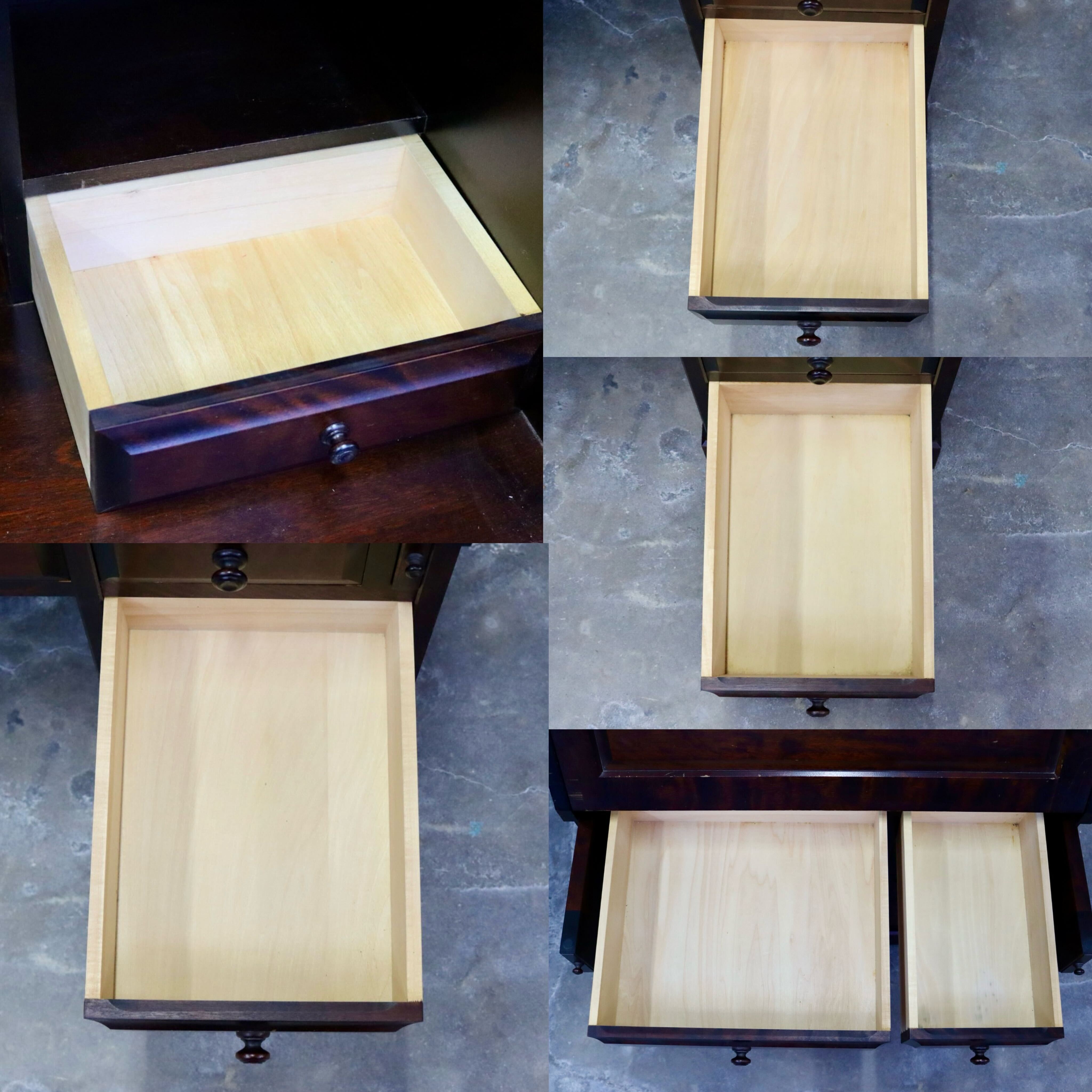 GMIS324○北海道民芸家具 ライティングビューロー デスク 学習机 勉強机 樺材 無垢 作業台 和室 座敷 和家具 古民家 和モダン アンティーク