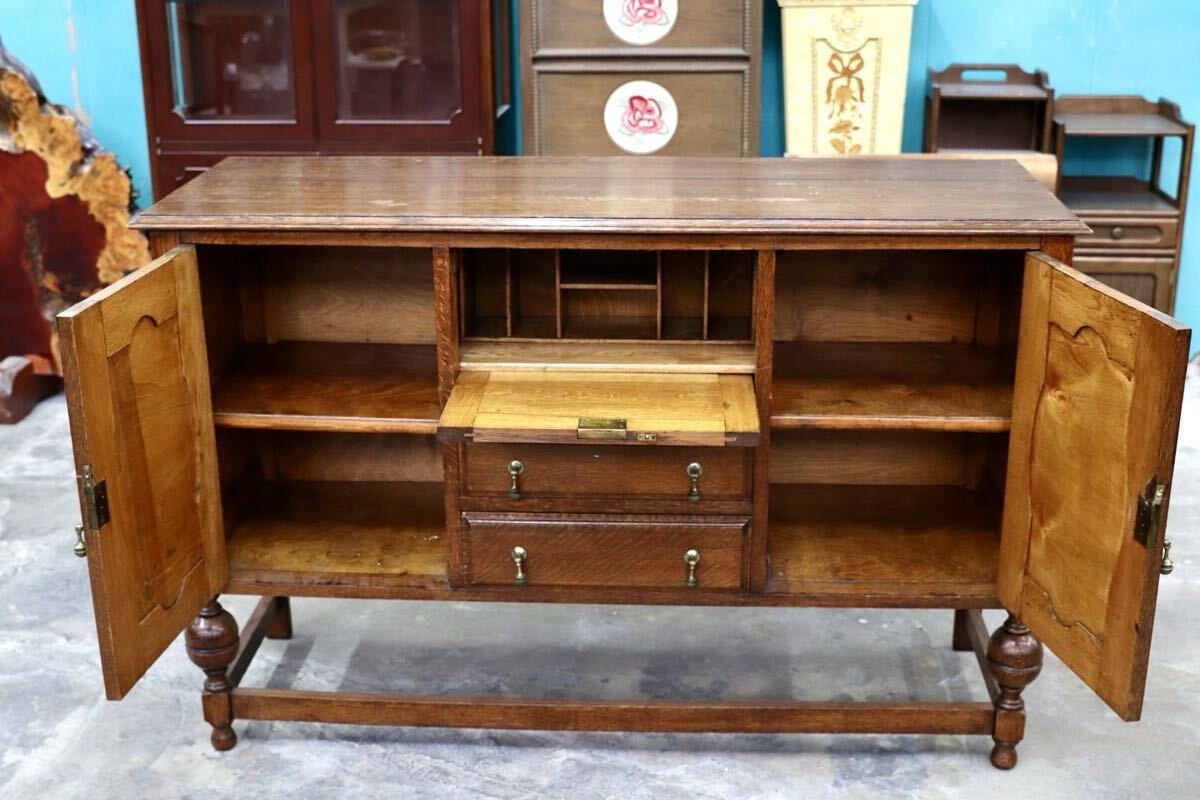 GMJH177○Lloyd’s Antiques / ロイズ・アンティークス 英国アンティーク サイドボード オーク材 クラシック 店舗什器 ヴィンテージ 稀少