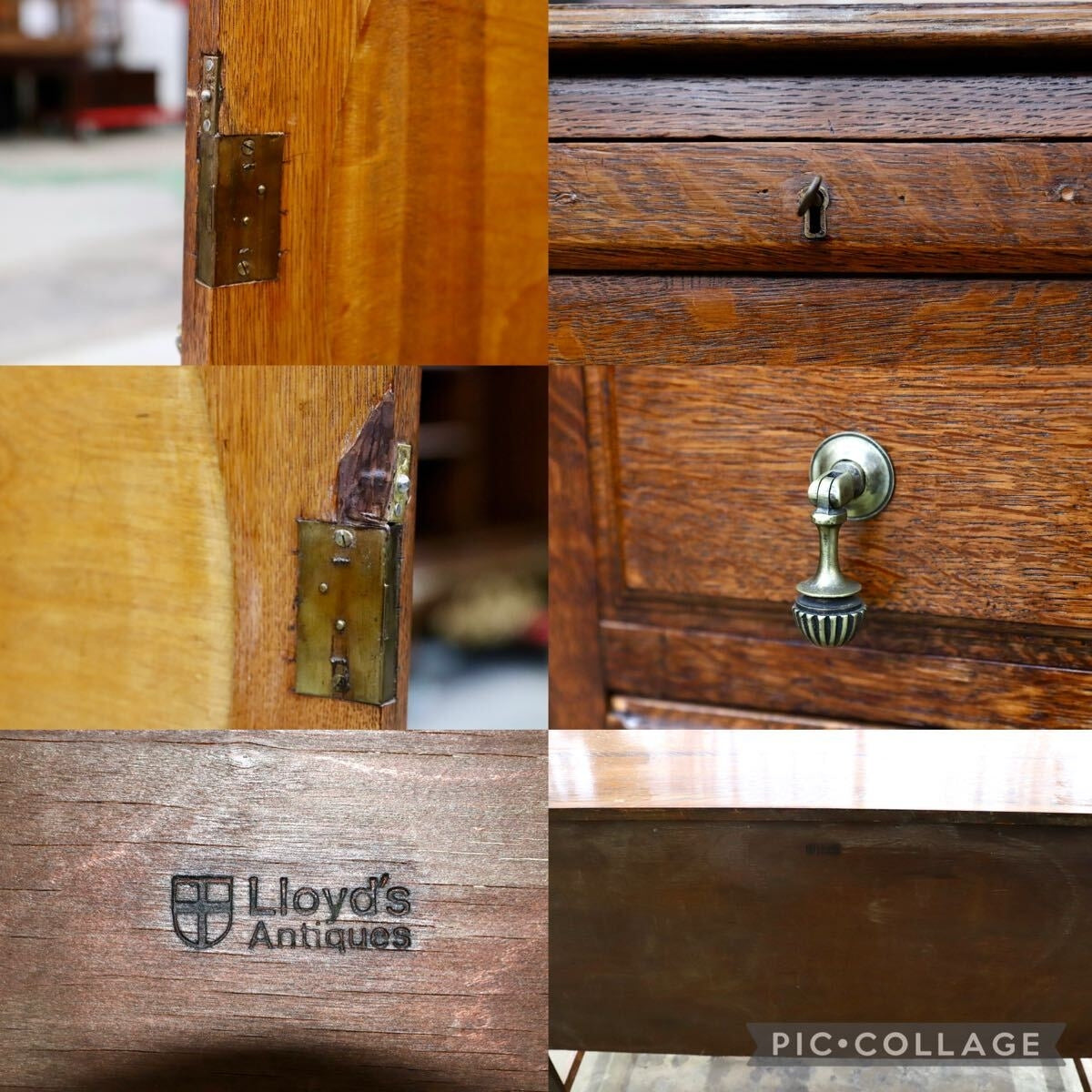 GMJH177○Lloyd’s Antiques / ロイズ・アンティークス 英国アンティーク サイドボード オーク材 クラシック 店舗什器 ヴィンテージ 稀少