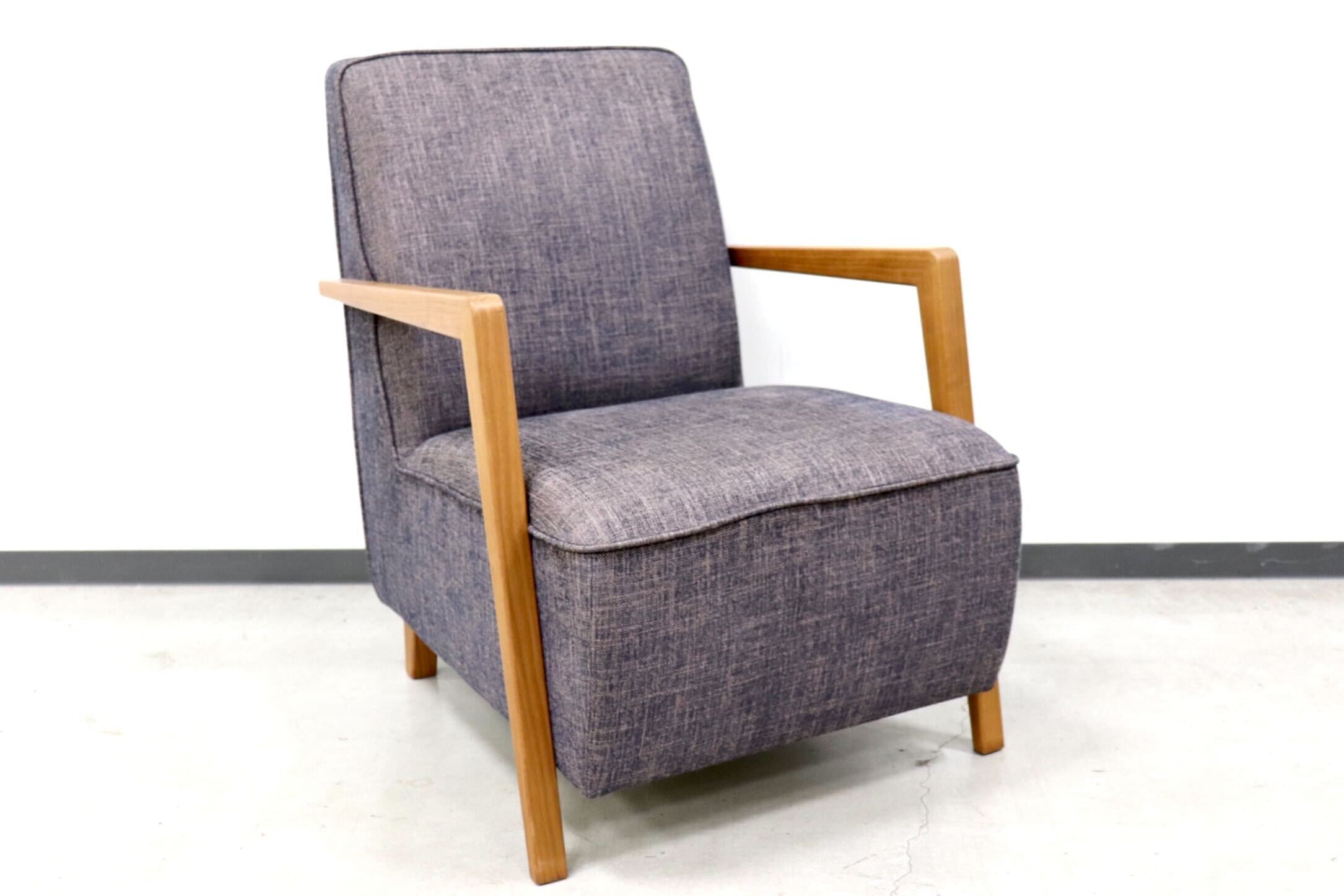 GMGN73○HUKLA / フクラ TRICO トリコ 1人掛けソファ シングルソファ アームソファ 椅子 ファブリック モダン 廃番 定価約15万 展示品