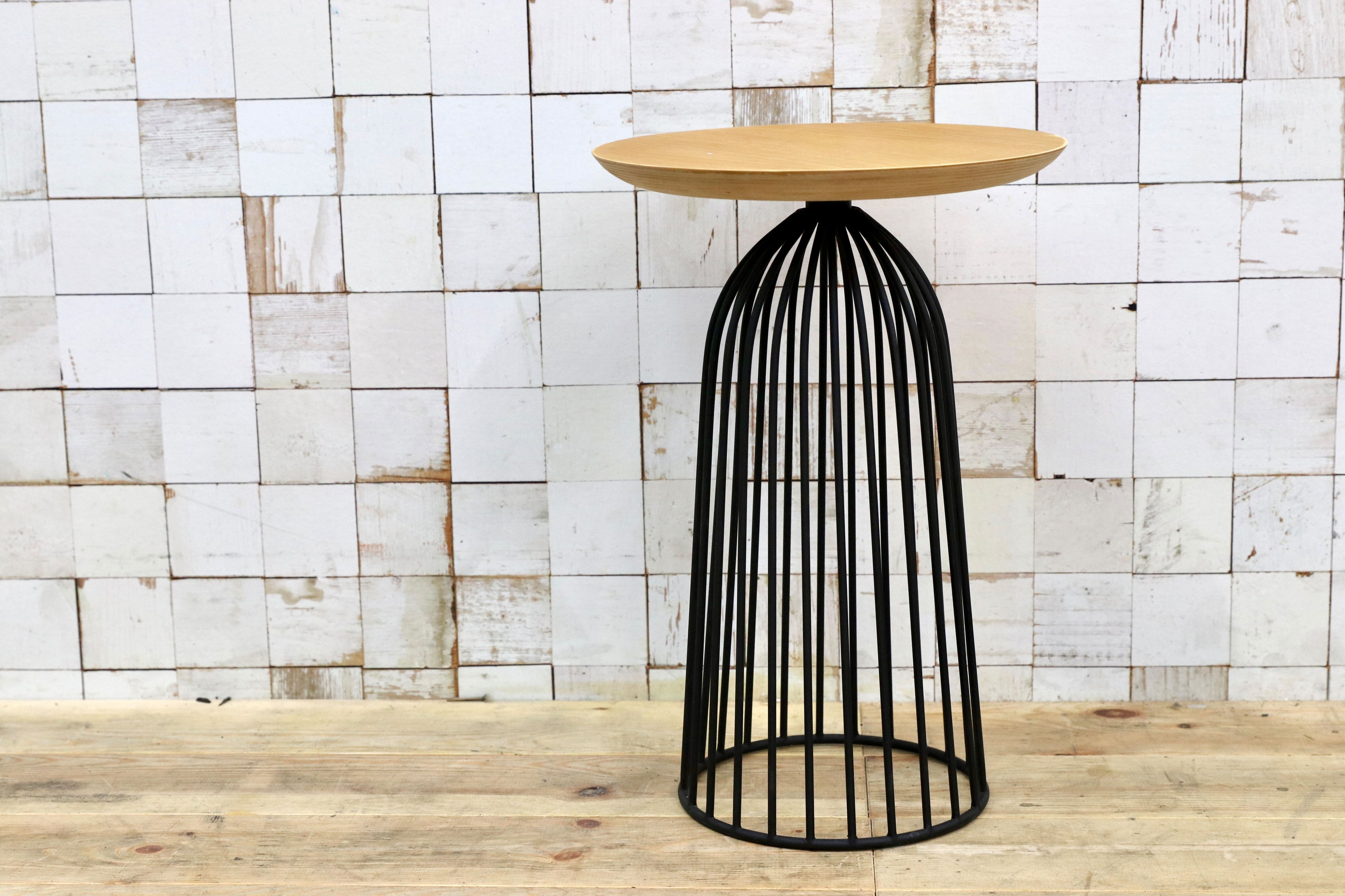 GMIK788○WON バスケットテーブル サイドテーブル コーヒーテーブル 花台 飾り台 IDC大塚家具 北欧ヴィンテージ アンティーク デンマーク