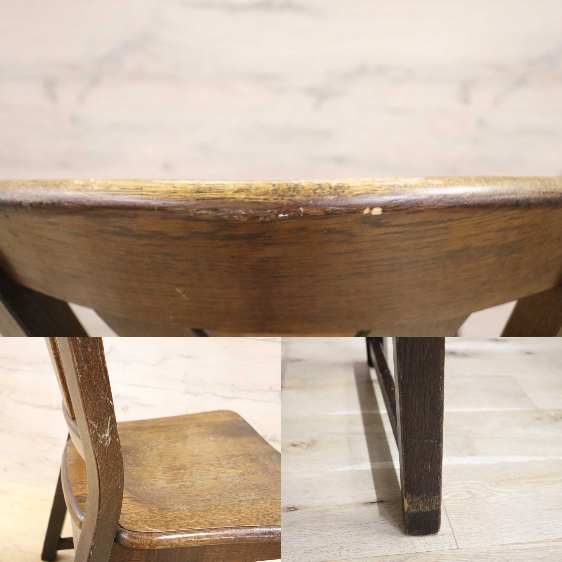 GMGH454B○オランダ製 ダッチカントリー ダイニングチェア 椅子 店舗什器 オーク無垢材 カントリー ヴィンテージ