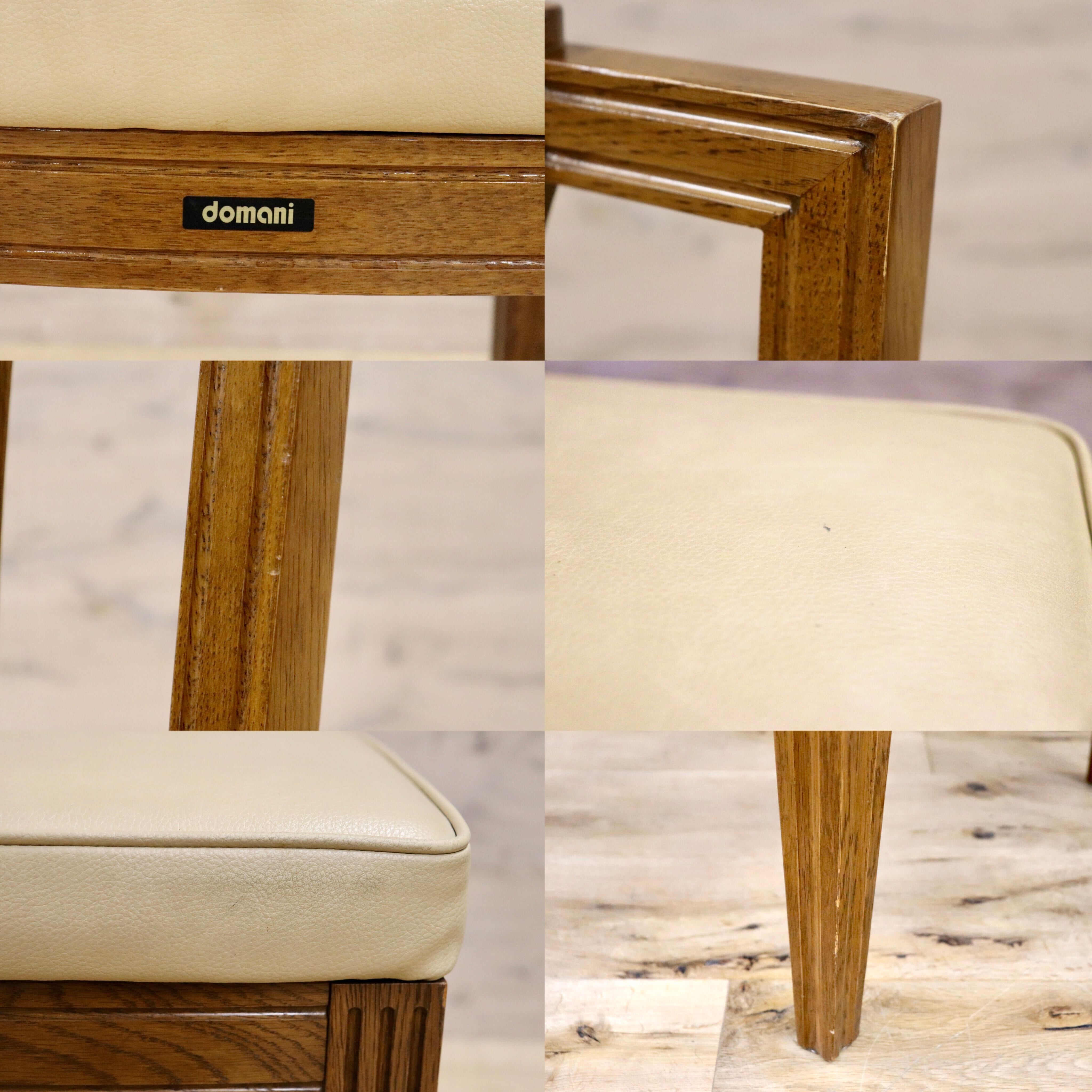 GMHS360B○domani / ドマーニ カリモク最高峰 QUEENS LIFE ダイニングチェア アームレスチェア 2脚セット レザー アイボリー 定価約20万