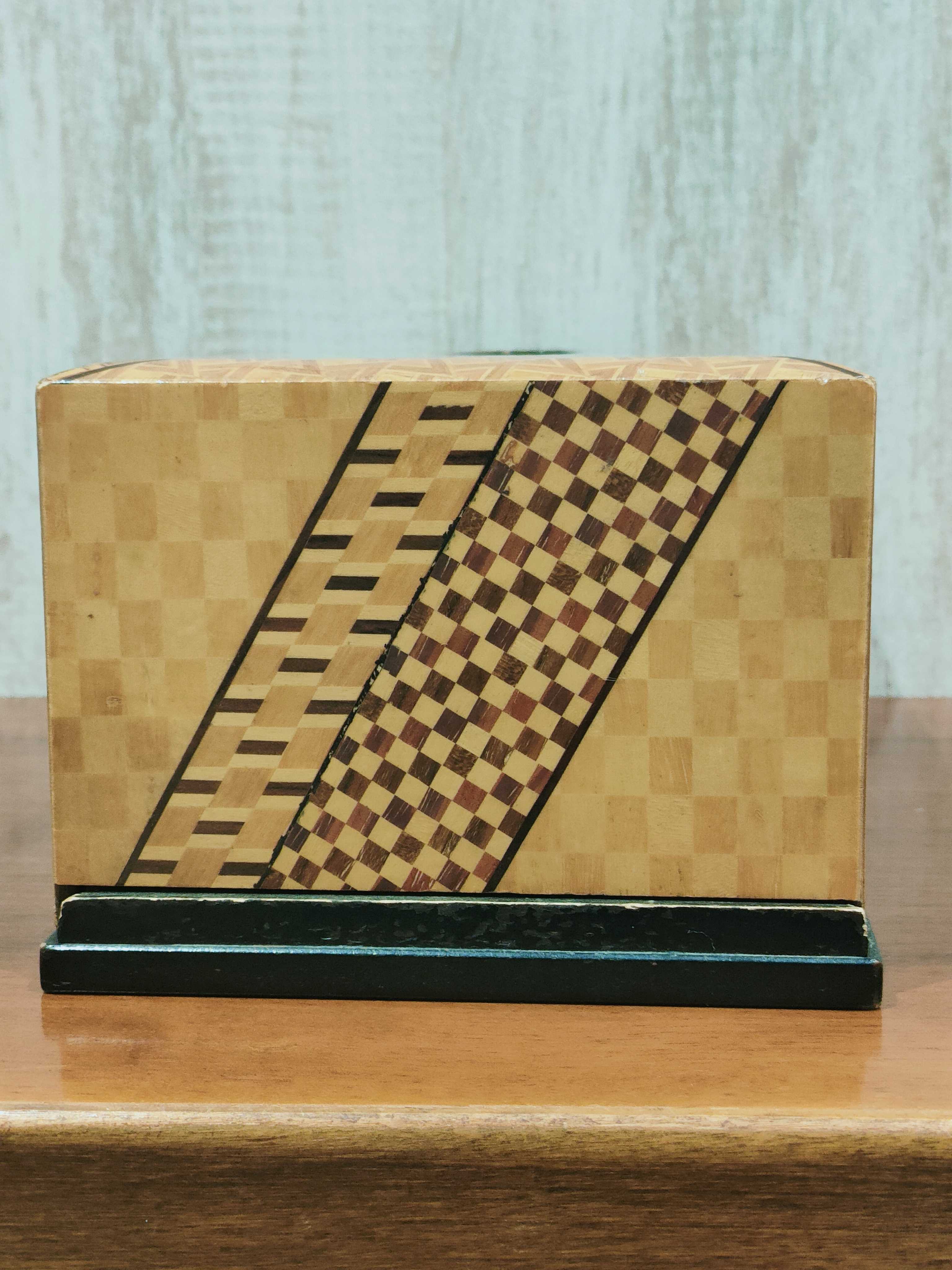 GMHO146○箱根寄木細工 ティッシュボックス