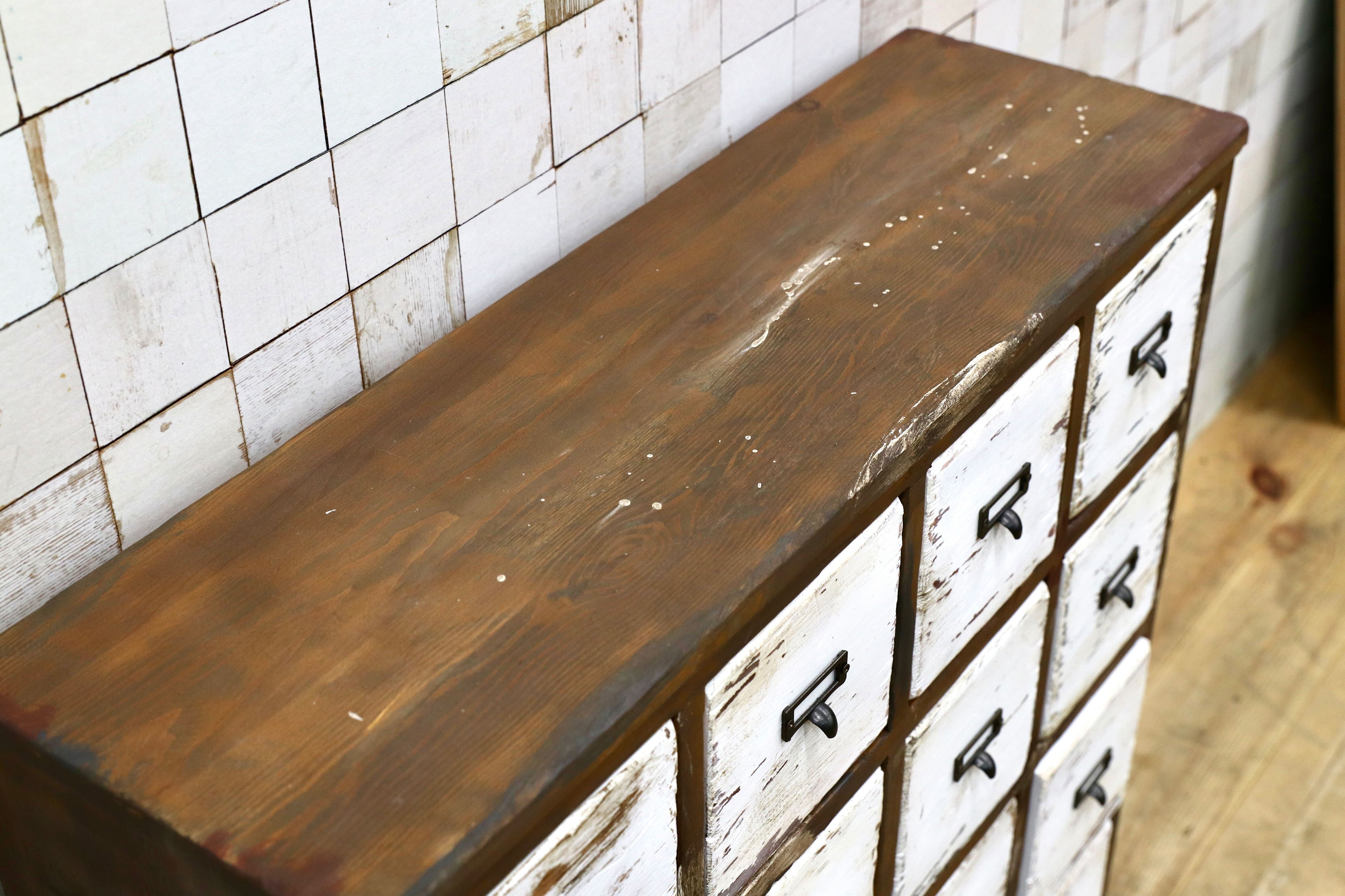 GMIS460○アンティーク ドロワーチェスト サイドボード チェスト 店舗什器 ヴィンテージ 定価約13万 展示品