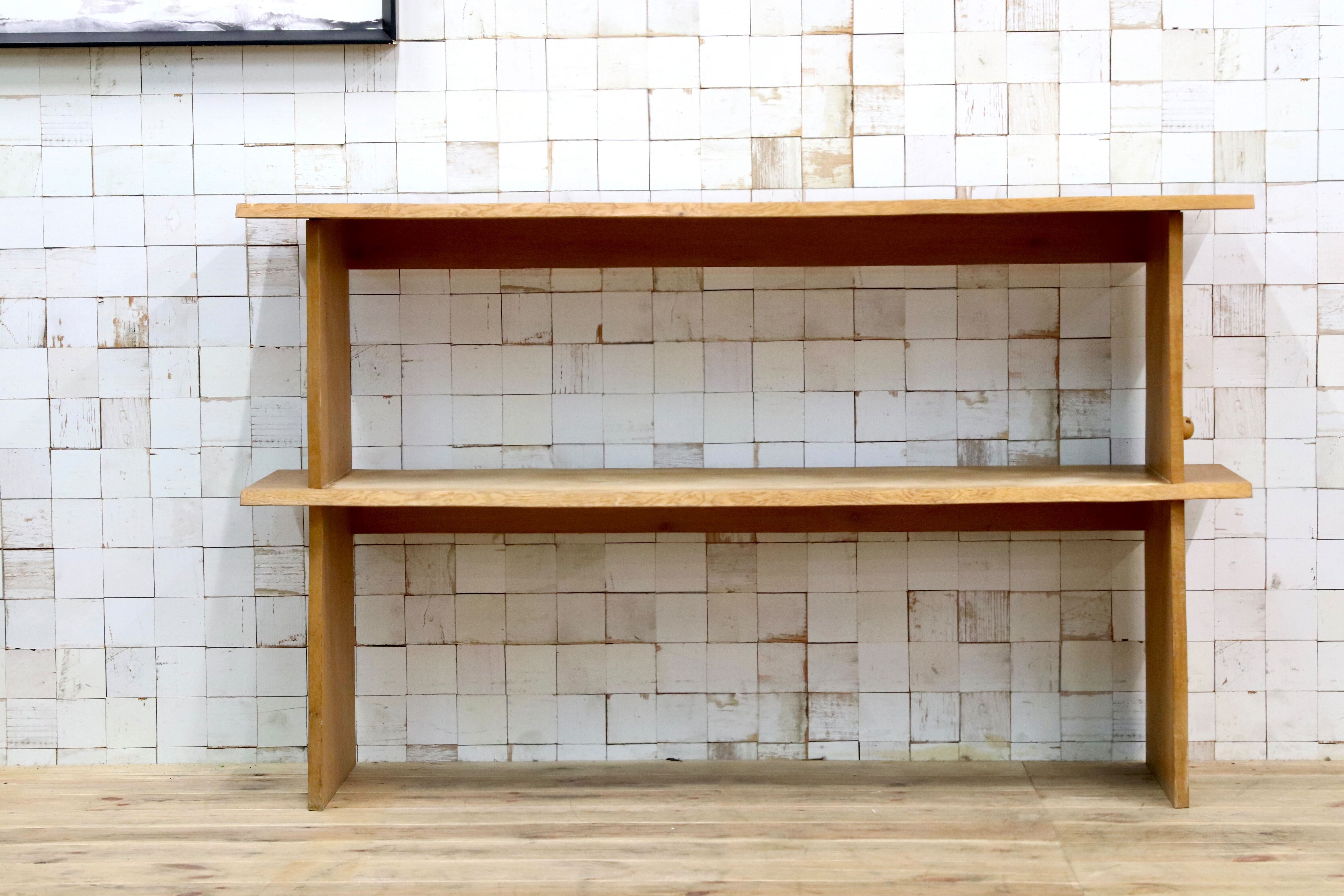 GMIK723○オーク材 オープンシェルフ ラック 棚 店舗什器 ナチュラル カントリー ヴィンテージ